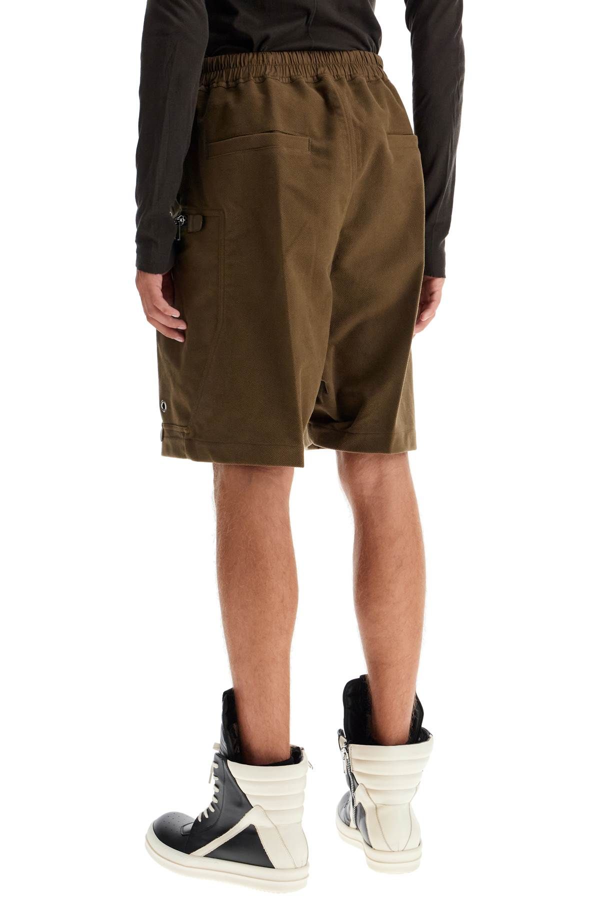 Shop Rick Owens Cargo Pocket Shorts In Khaki