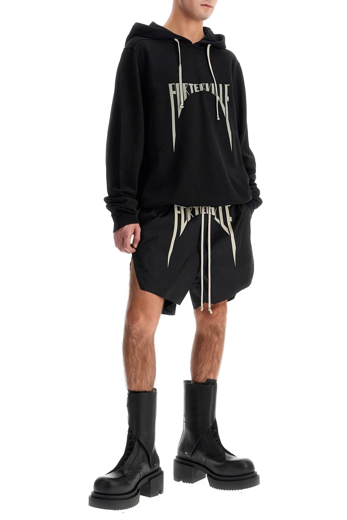 Shop Rick Owens Long Porterville Boxer Shorts In Black