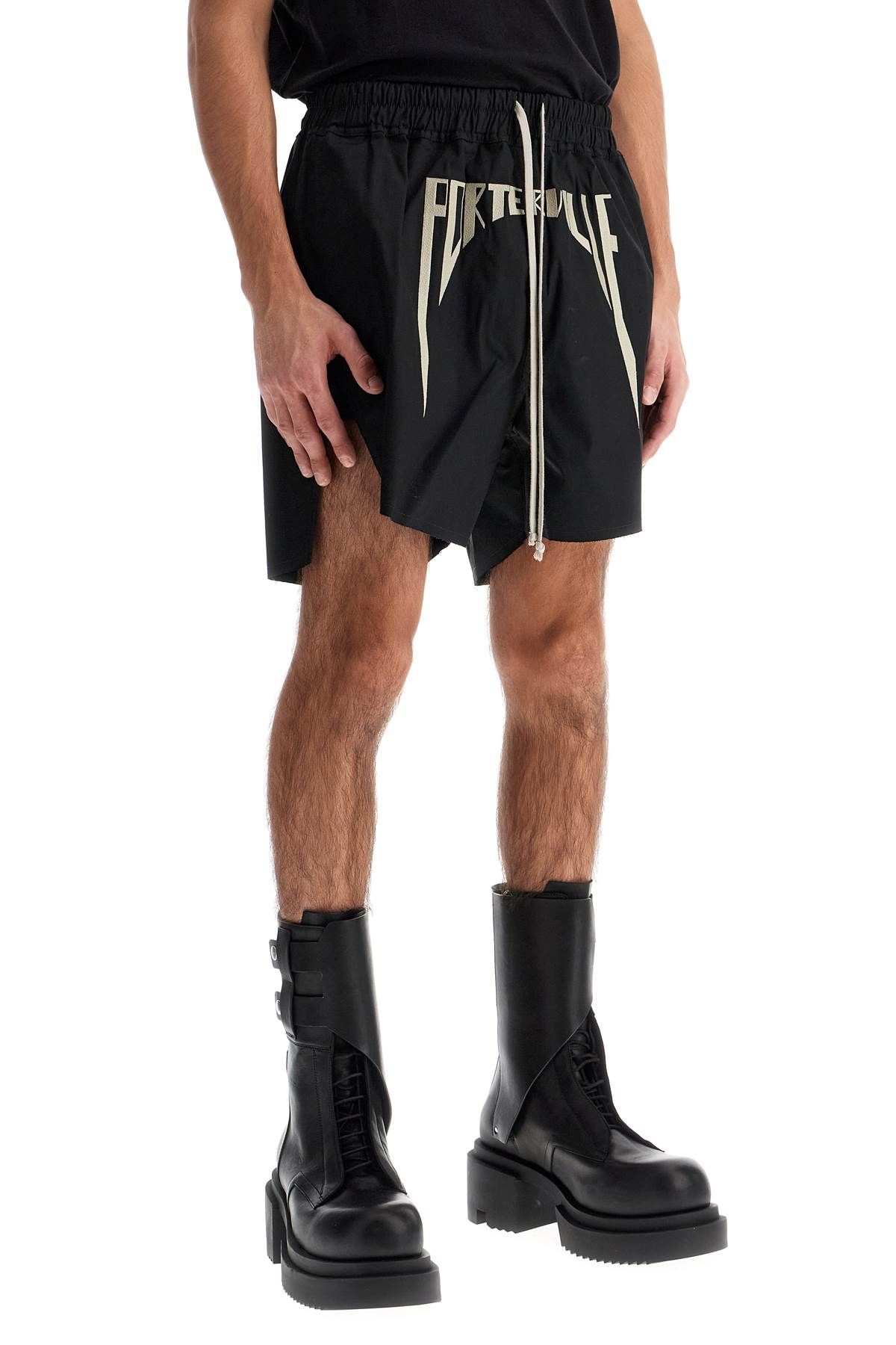 Shop Rick Owens Long Porterville Boxer Shorts In Black