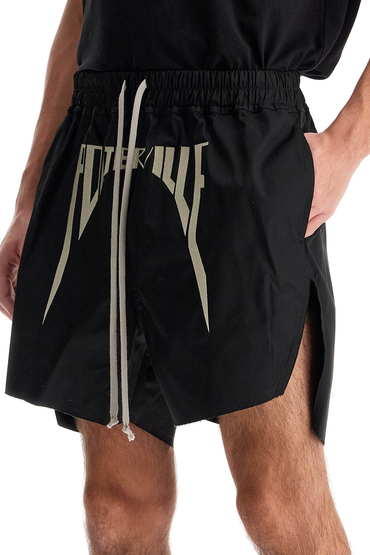 Shop Rick Owens Long Porterville Boxer Shorts In Black