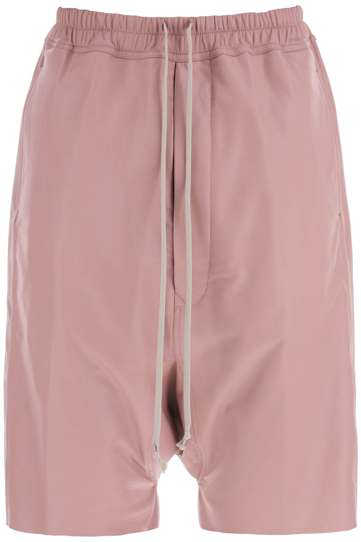 Shop Rick Owens Leather Bermuda Shorts For In Pink