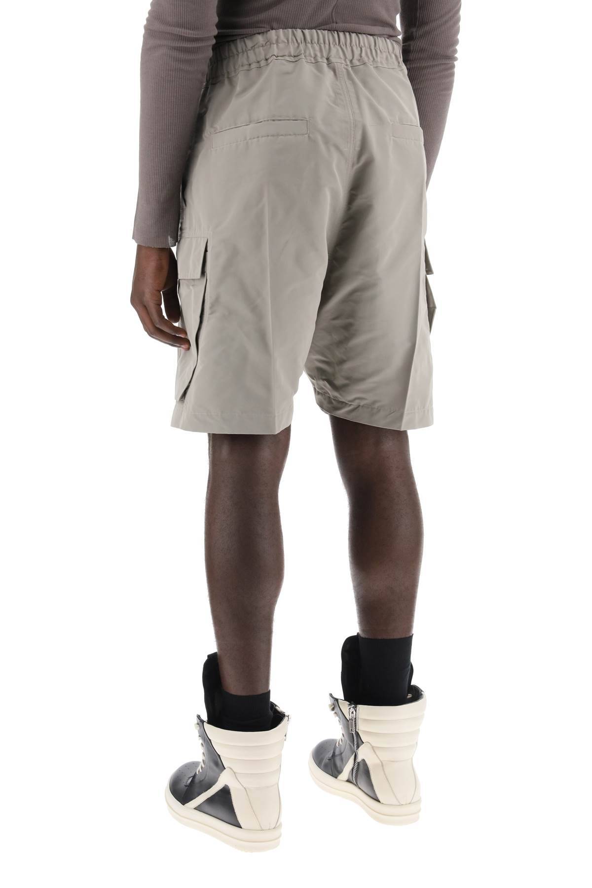 Shop Rick Owens Cargo Shorts In Faille In Grey