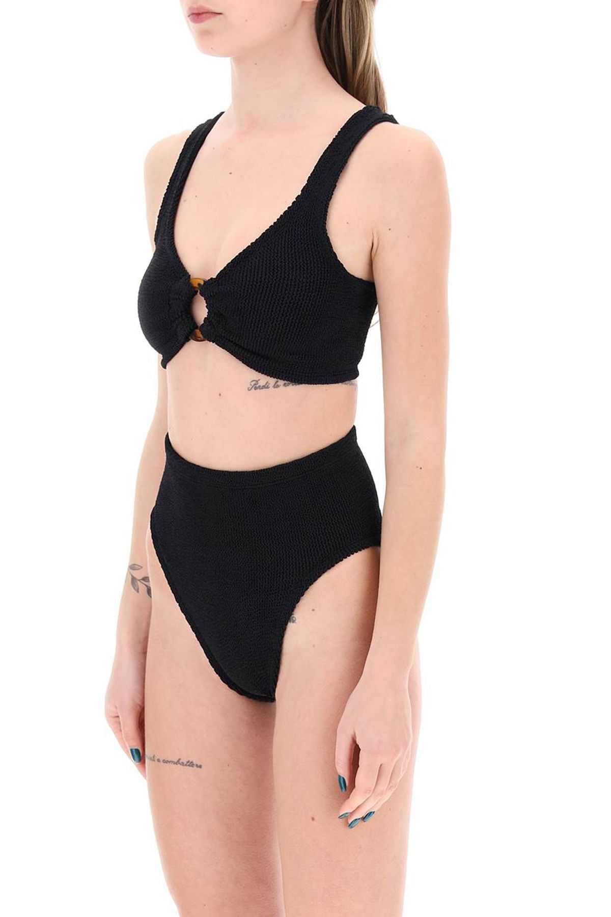 Shop Hunza G Nadine Bikini Set In Black
