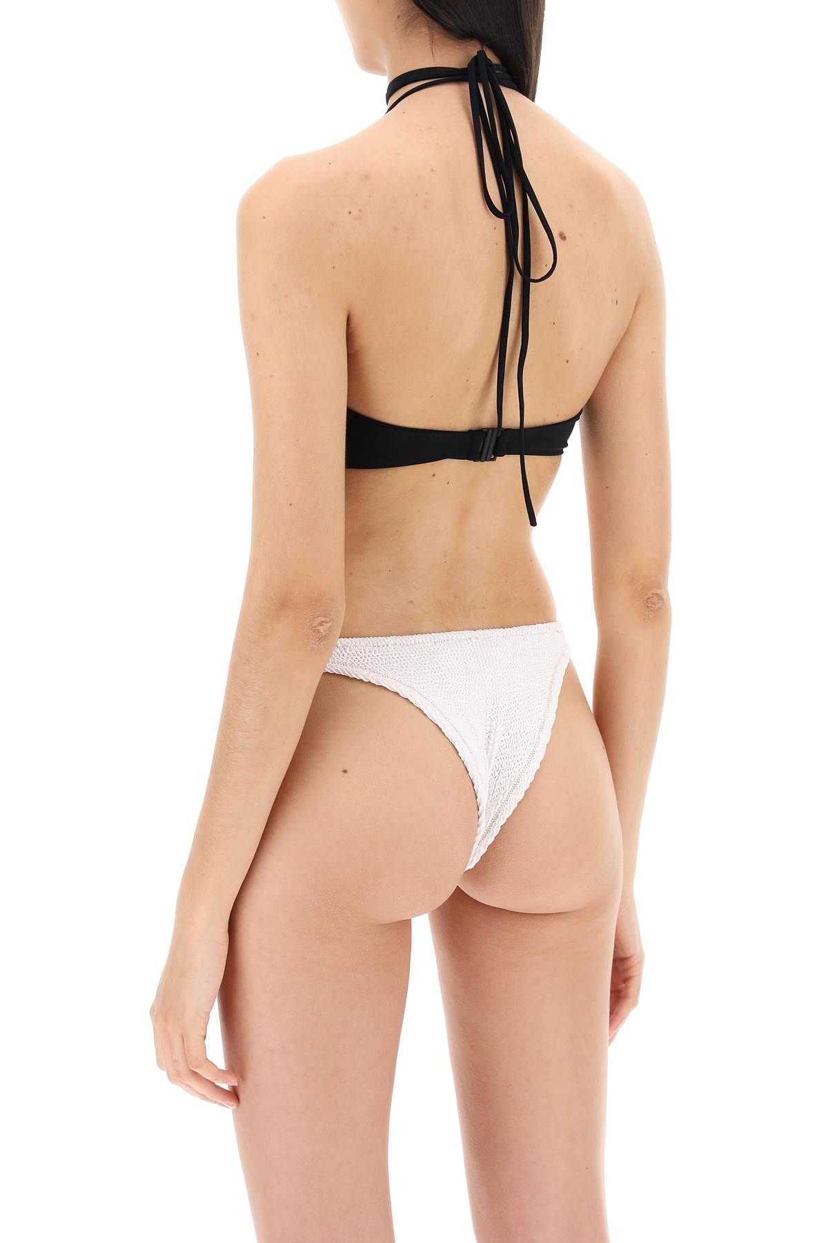 Shop Magda Butrym Crisscross Bandeau Bikini Top In Black