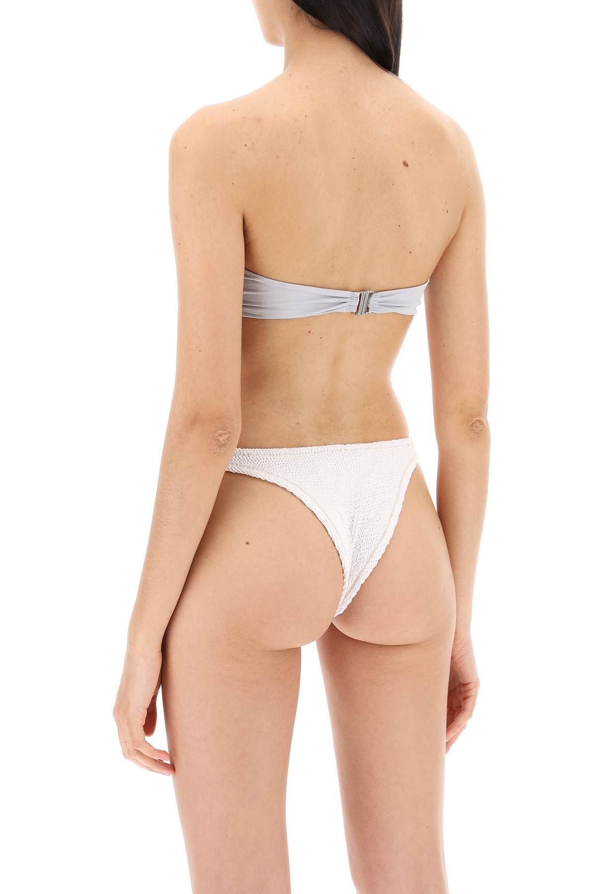 Shop Magda Butrym Twisted Bandeau Bikini Top In Grey