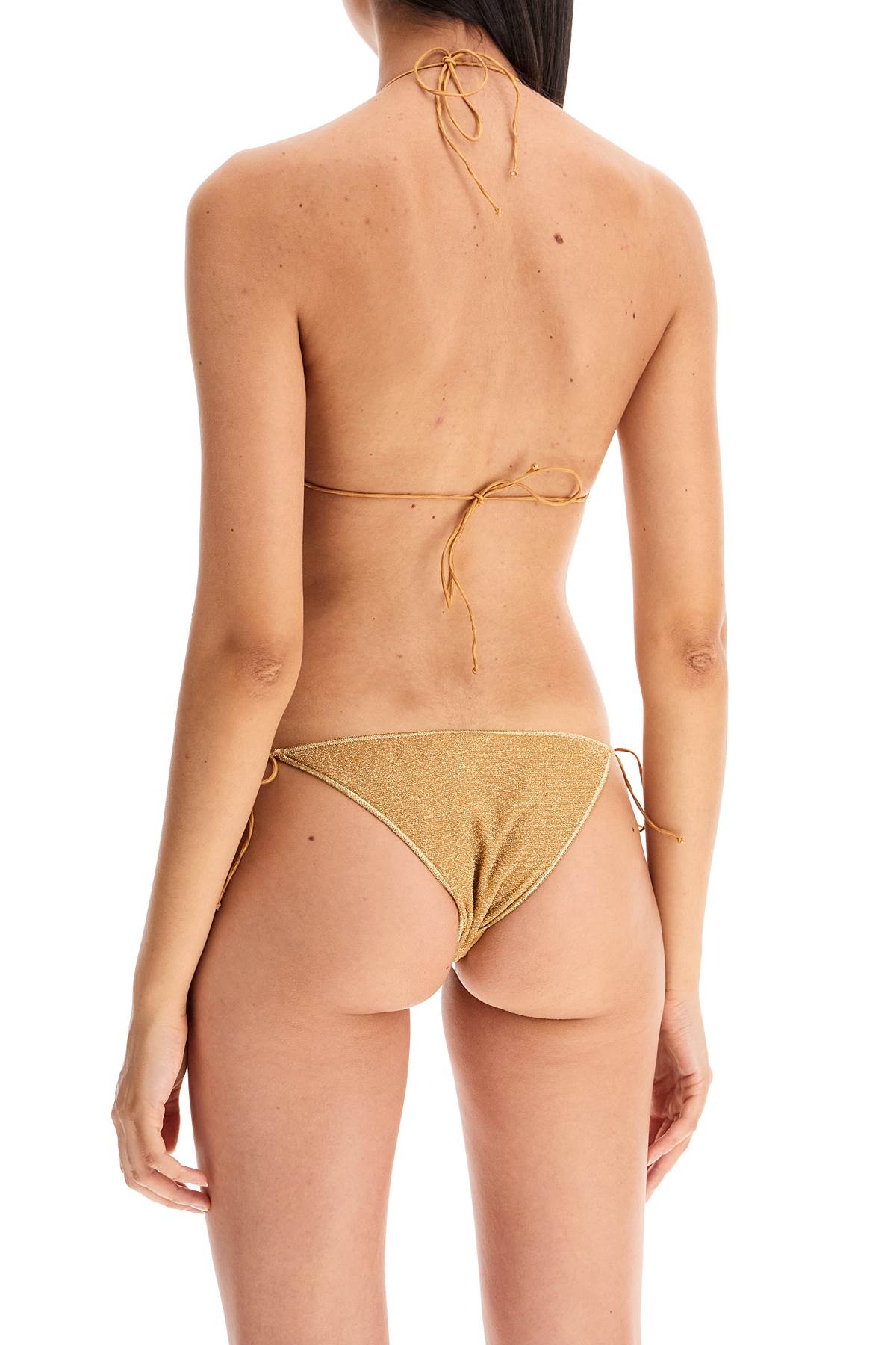 Shop Oseree Lumière Triangle Bikini Set For In Gold