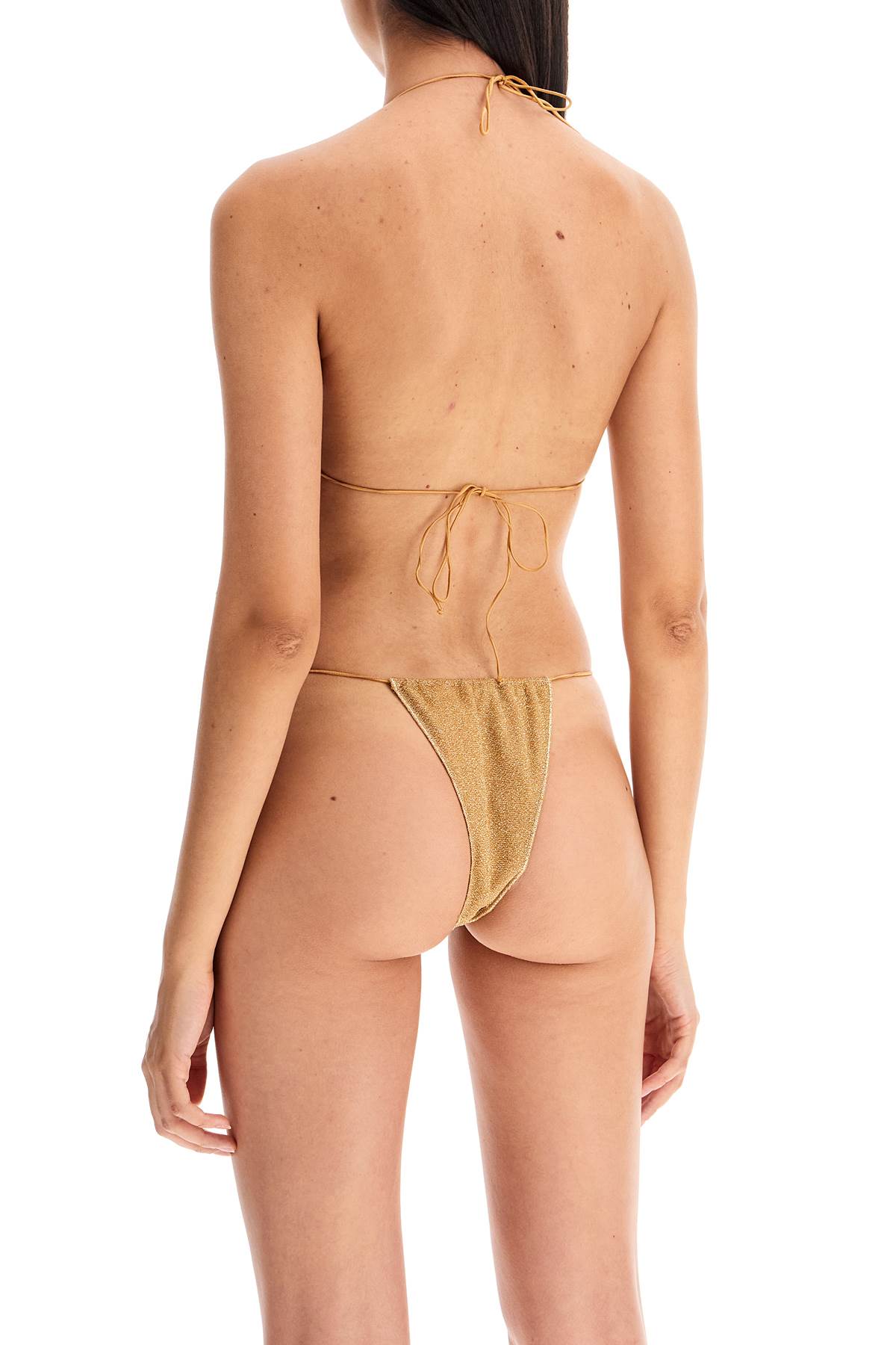 Shop Oseree Lumière Triangle Microkini In Gold