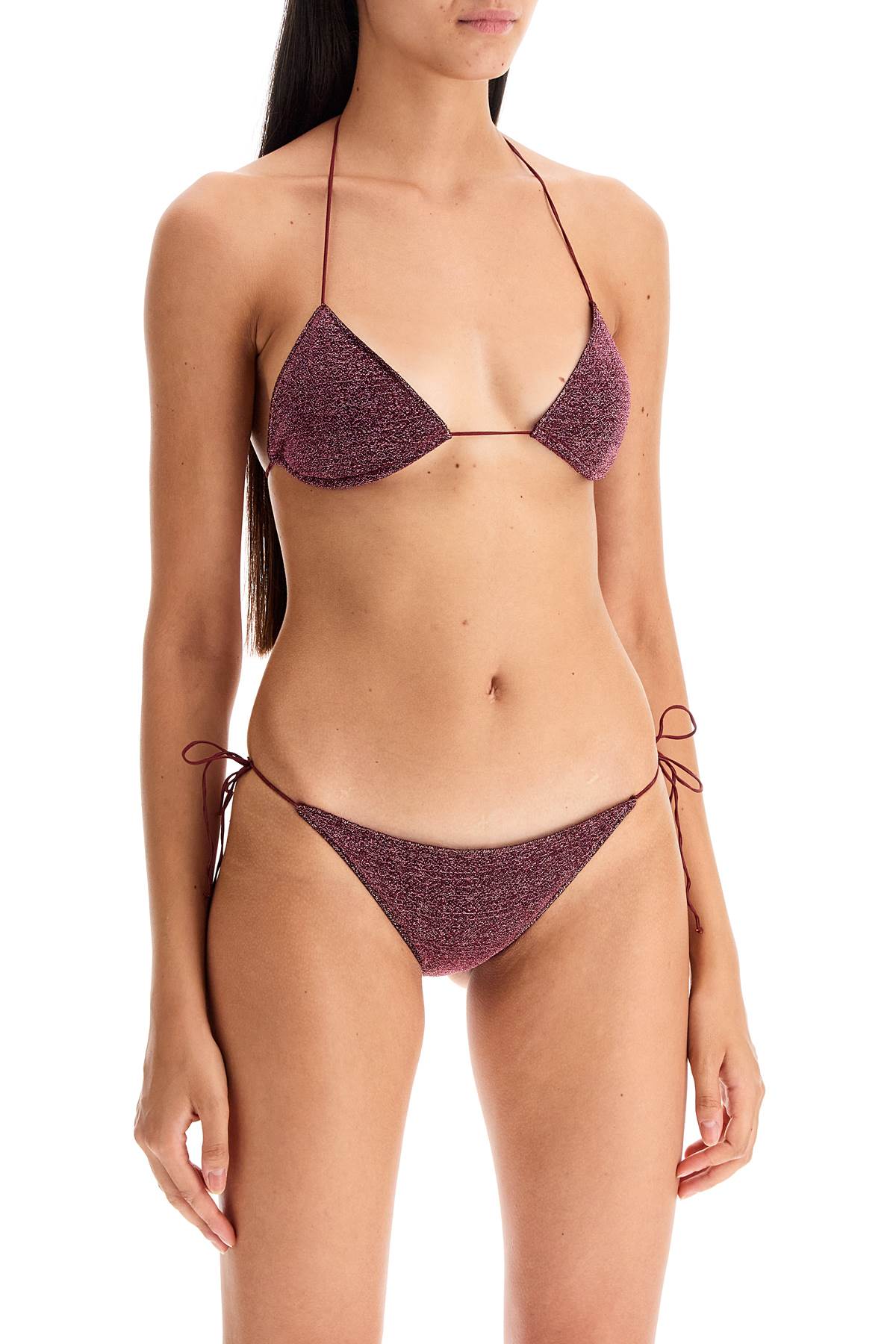 Shop Oseree Lumière Triangle Bikini Set For In Purple