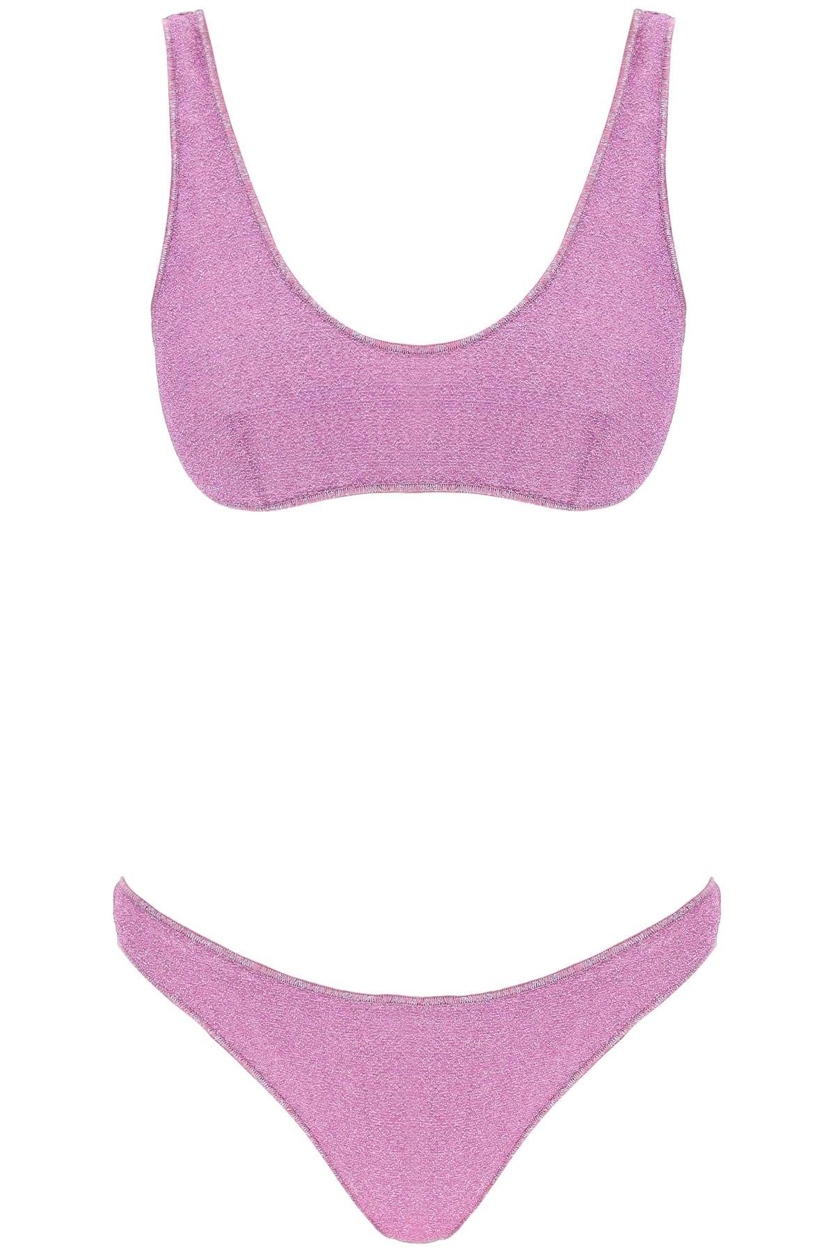 Shop Oseree Bikini Set With Luminous In Purple