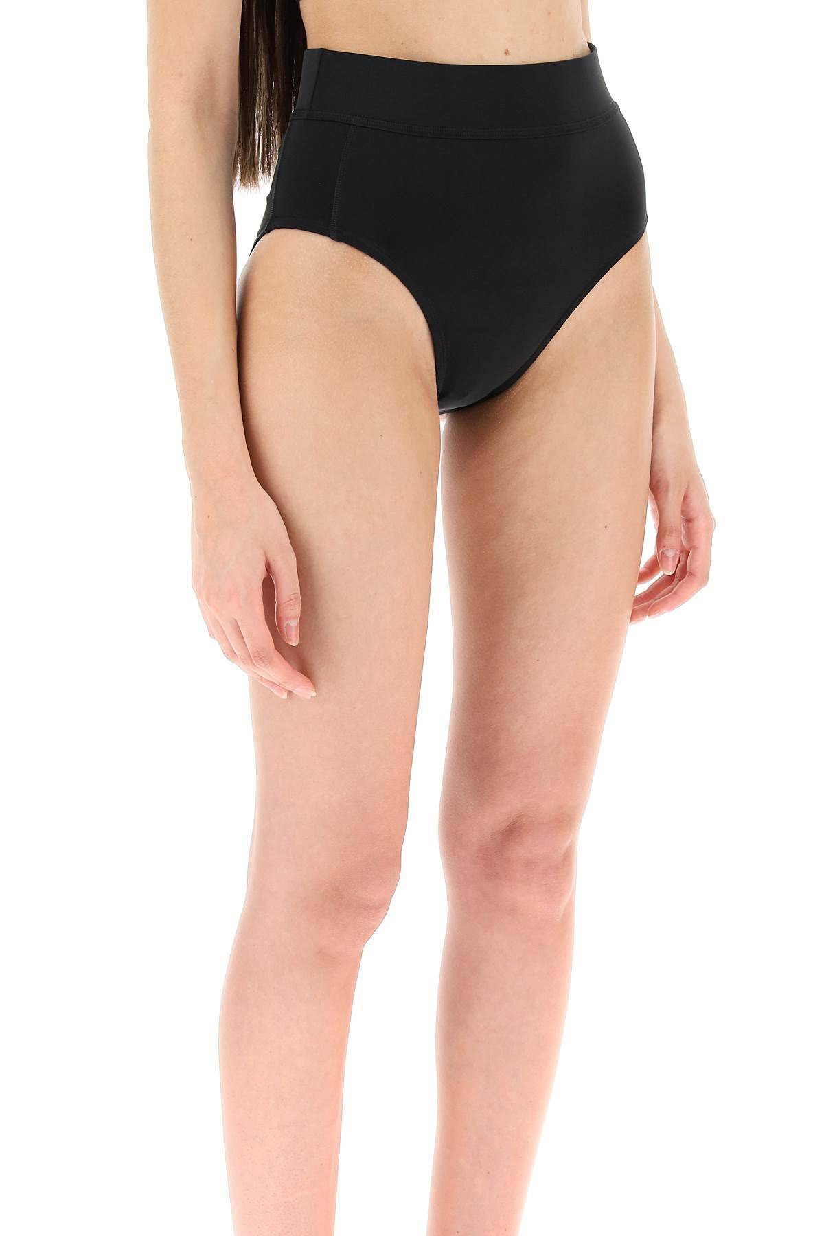 Shop Y-3 High-waisted Bikini Slip In Black