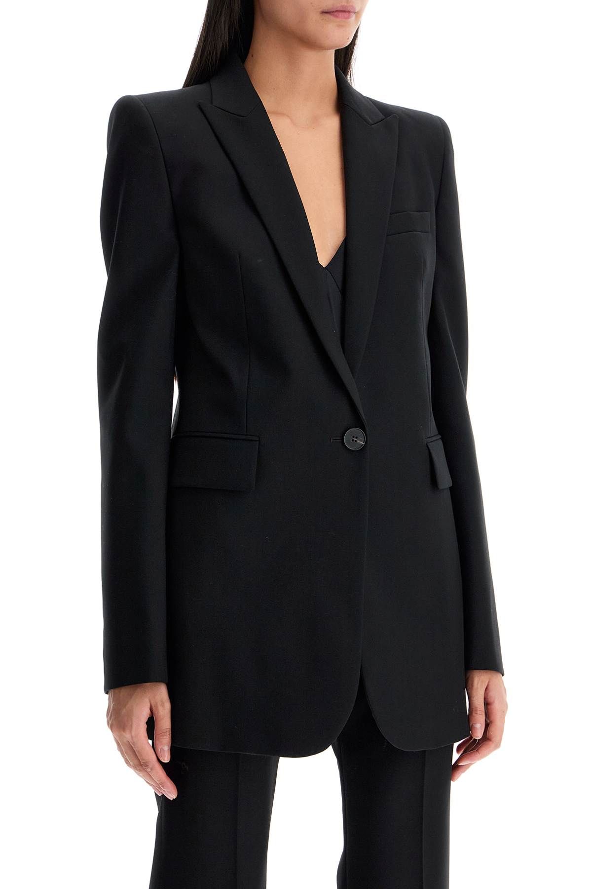 Shop Alexander Mcqueen "gabardine Jacket With Chain In Black