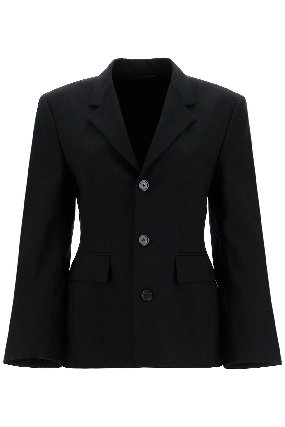 Shop Balenciaga Single-breasted Hourglass Jacket In Black