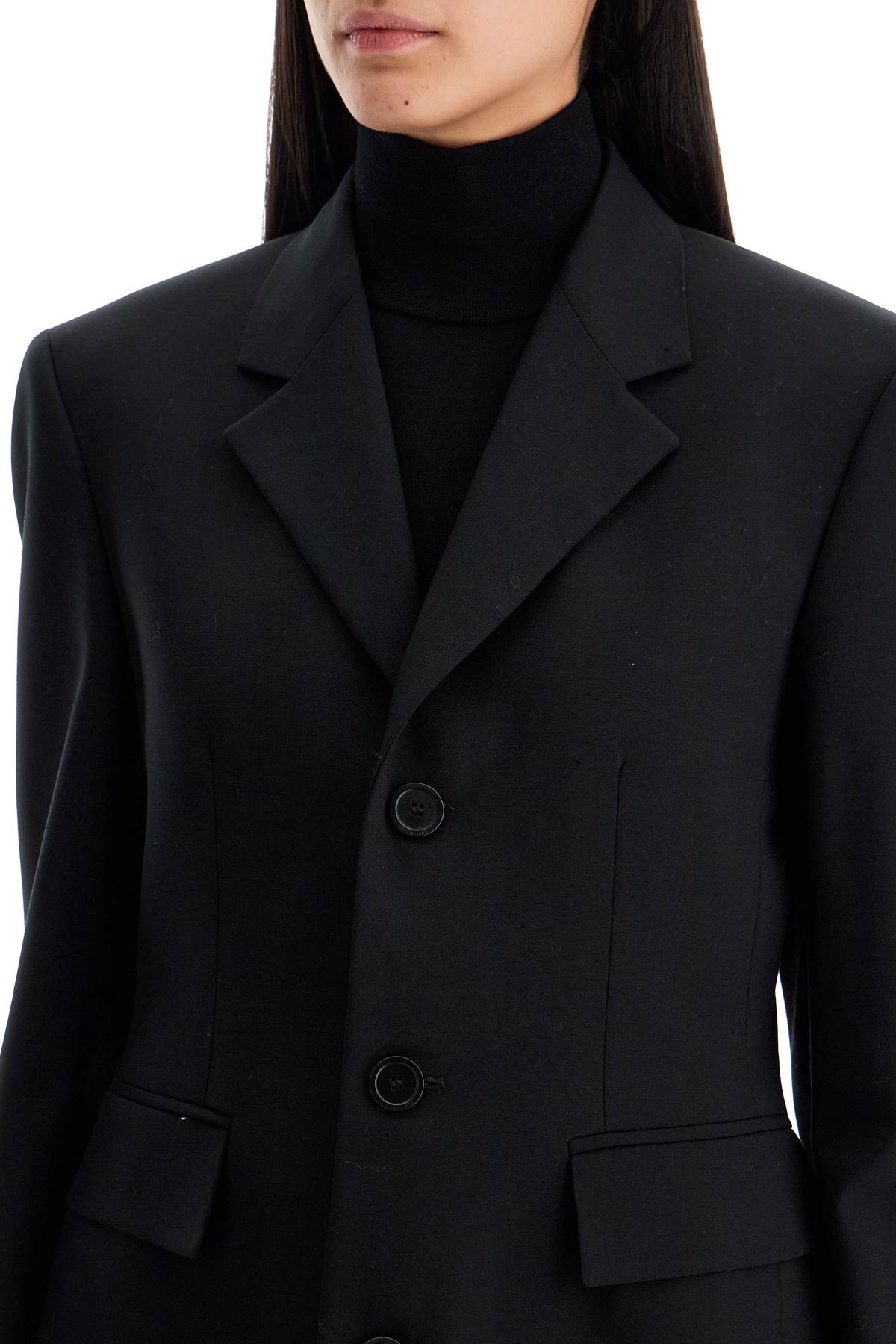 Shop Balenciaga Single-breasted Hourglass Jacket In Black