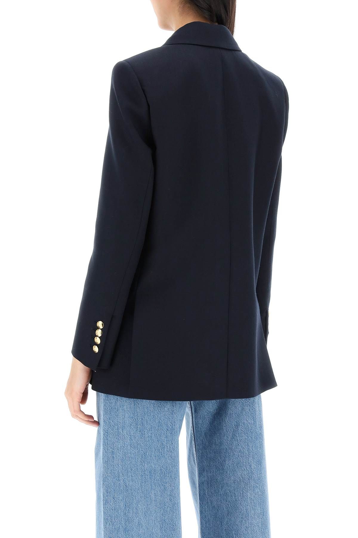 Shop Blazé Milano Everynight Alcanara Double-breasted Blazer In Blue