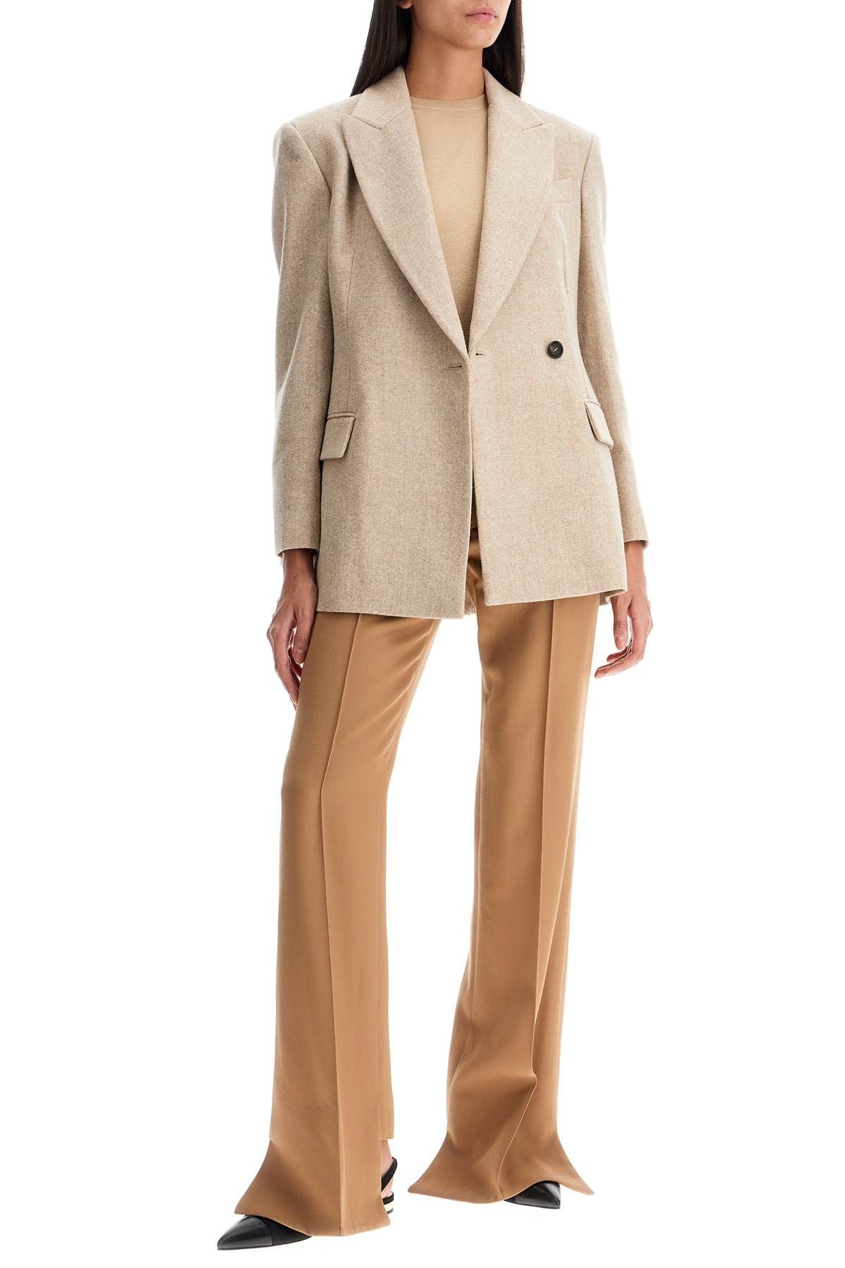 Shop Brunello Cucinelli Double-breasted Wool And Alpaca In Beige