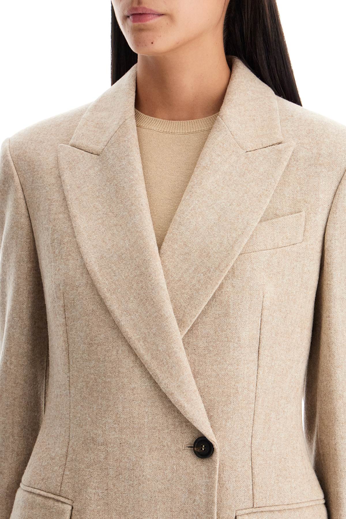 Shop Brunello Cucinelli Double-breasted Wool And Alpaca In Beige