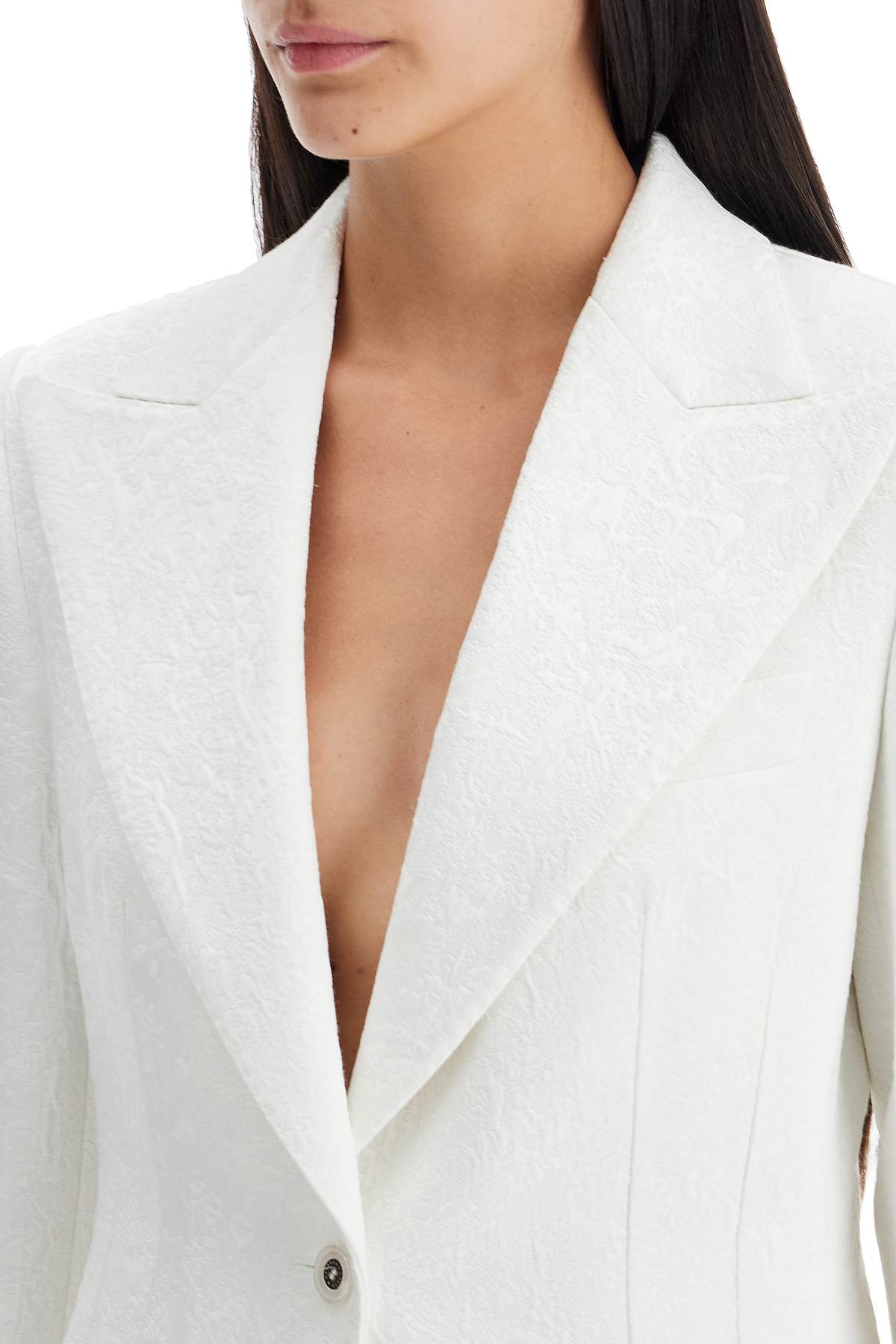 Shop Dolce & Gabbana Turlington Brocade Jacket In White