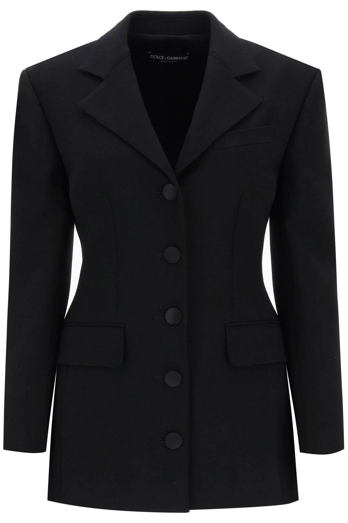 Shop Dolce & Gabbana Dolce Jacket In Wool Cady In Black