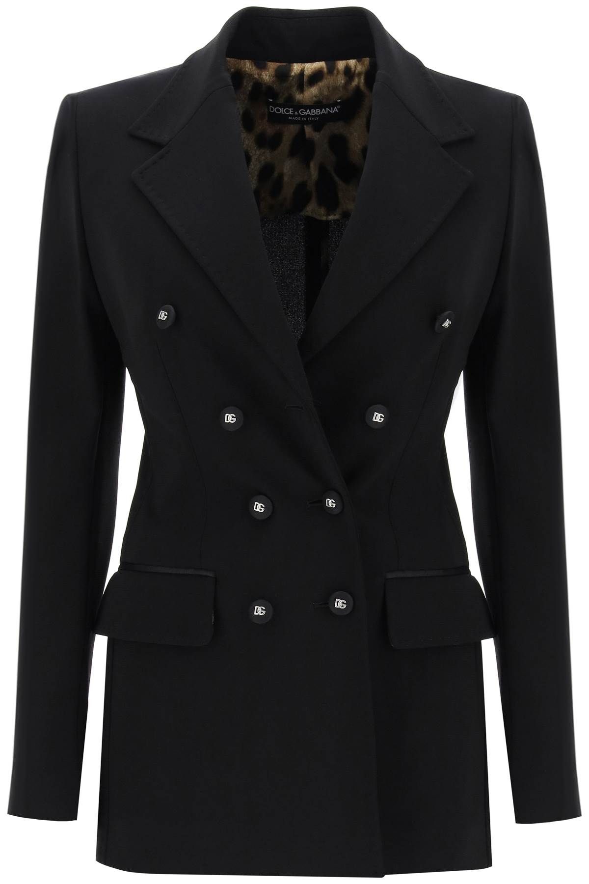 Shop Dolce & Gabbana Turlington Jacket In Milano Stitch In Black