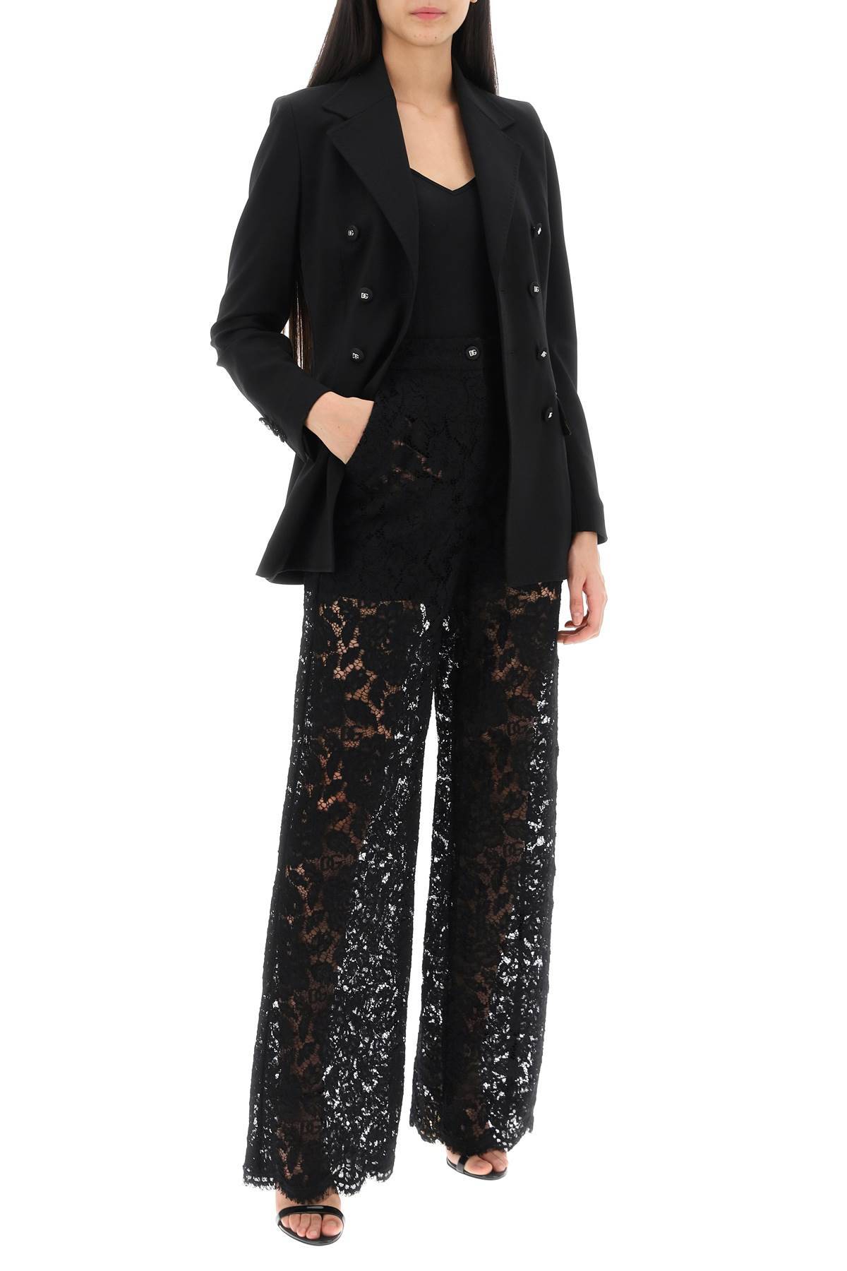 Shop Dolce & Gabbana Turlington Jacket In Milano Stitch In Black