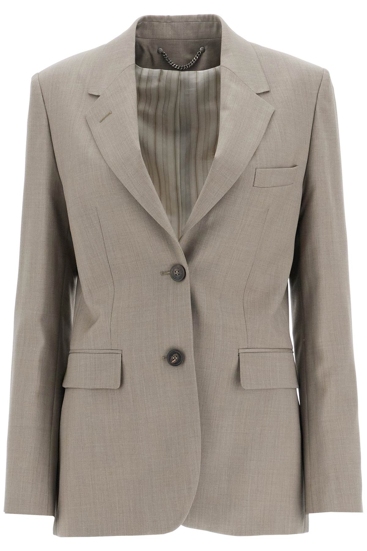 Shop Golden Goose Tailored Wool Fresco Jacket For In Grey