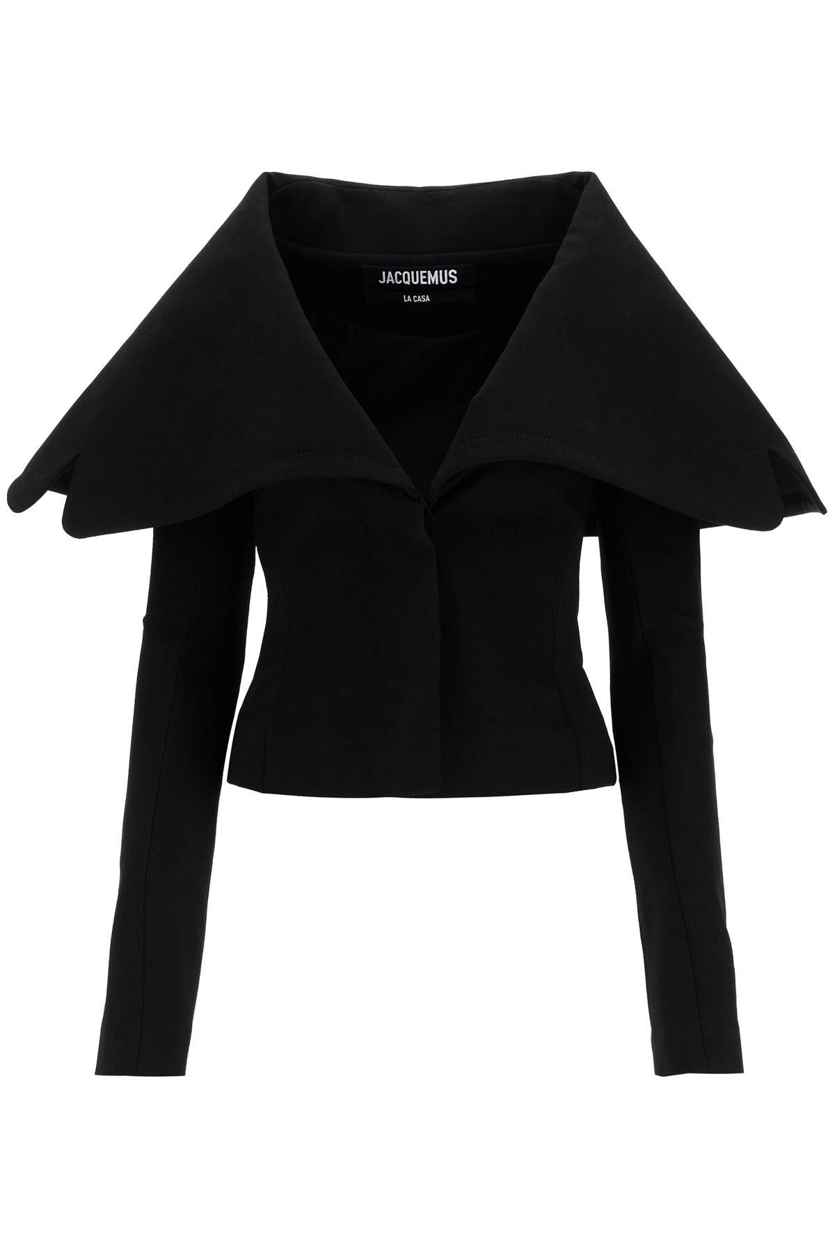 Shop Jacquemus Jersey Blazer 'the Jacket Vest In Black