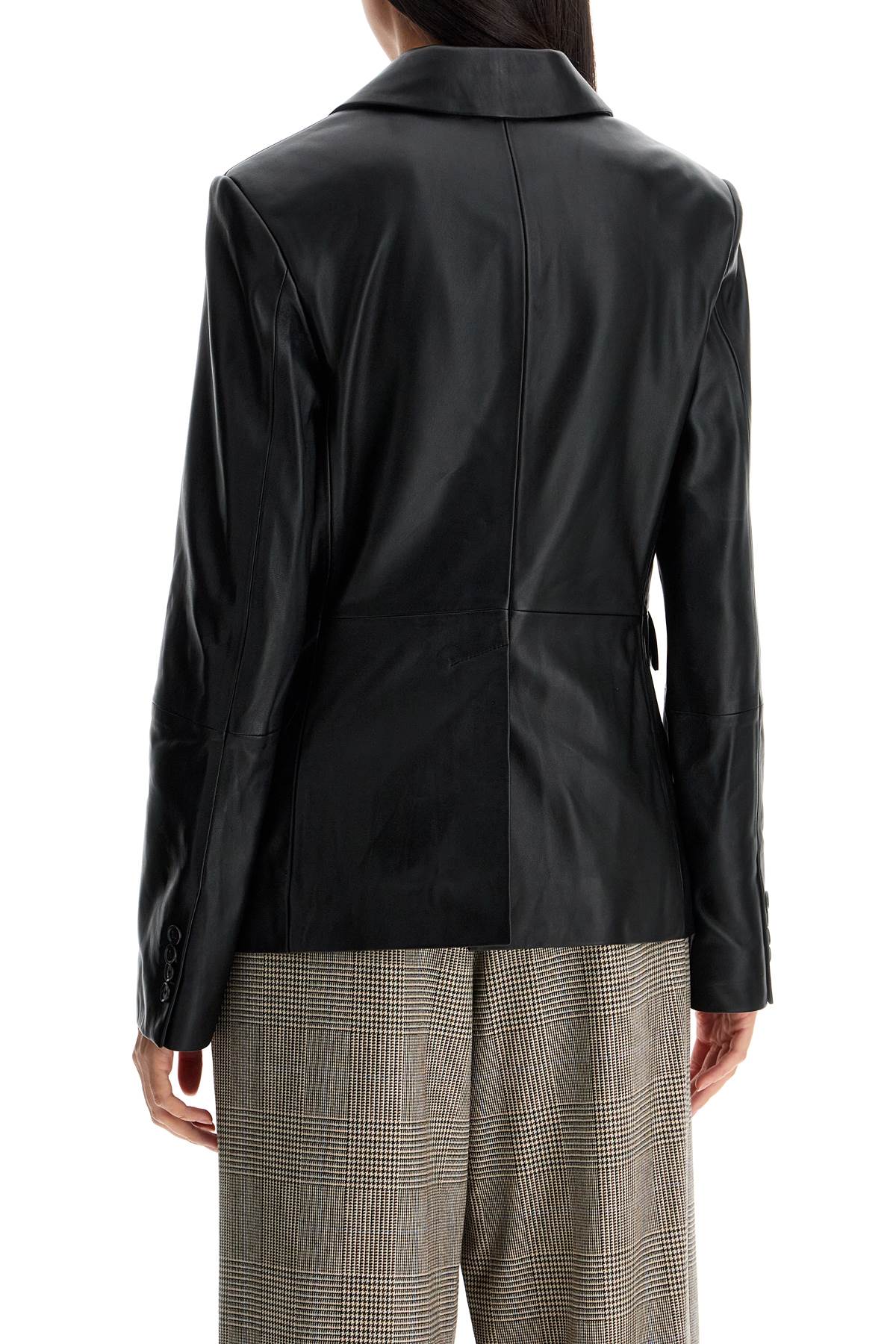 Shop Loulou Studio Aldo Leather Blazer In Black