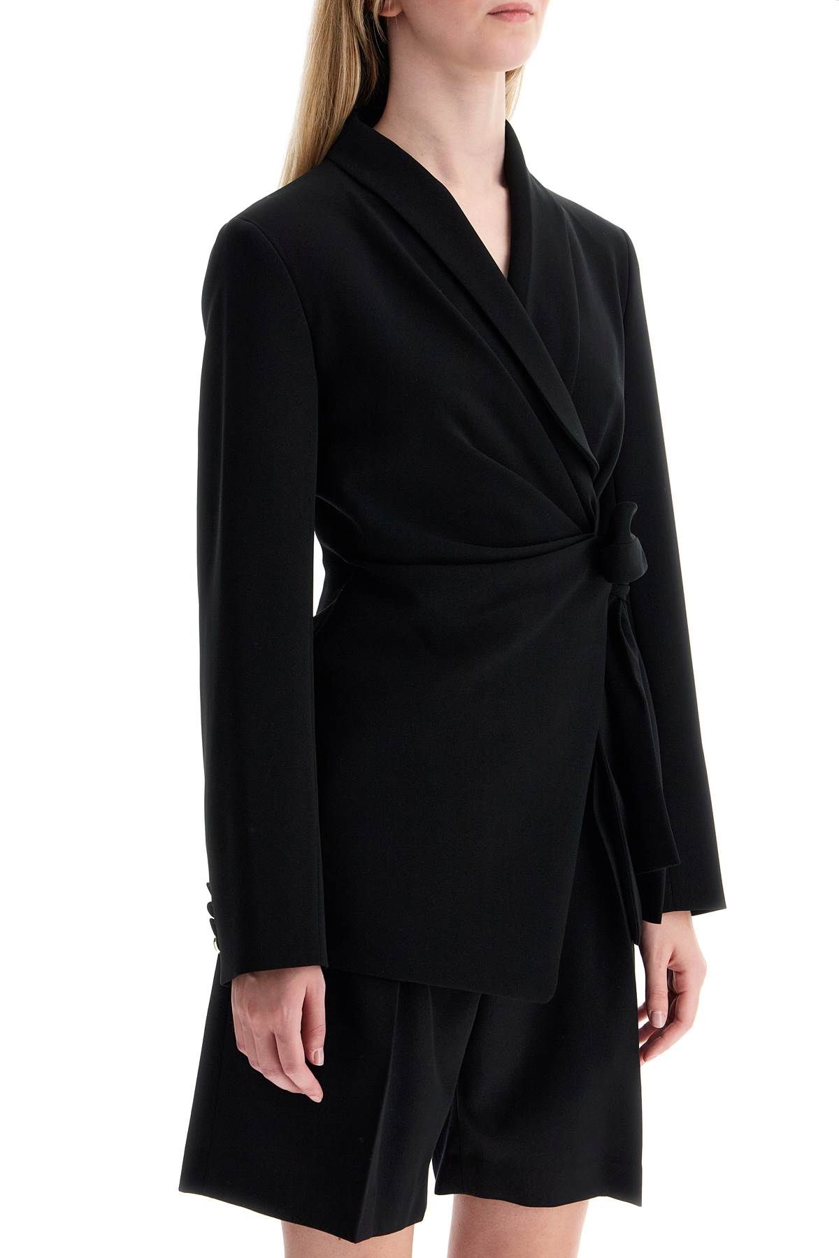 Shop Max Mara 'comma' Robe Jacket In Black