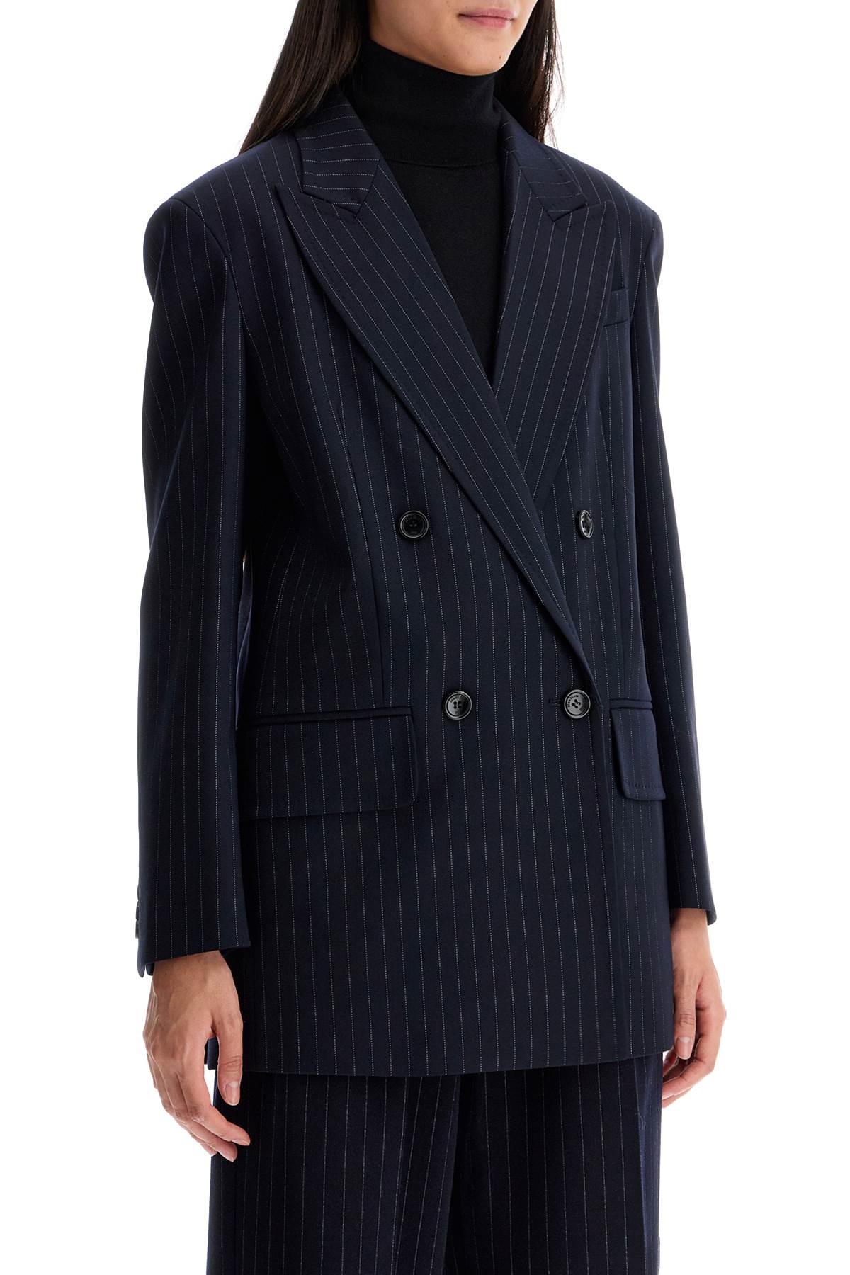 Shop Max Mara Textured Wool Blazer For In Blue