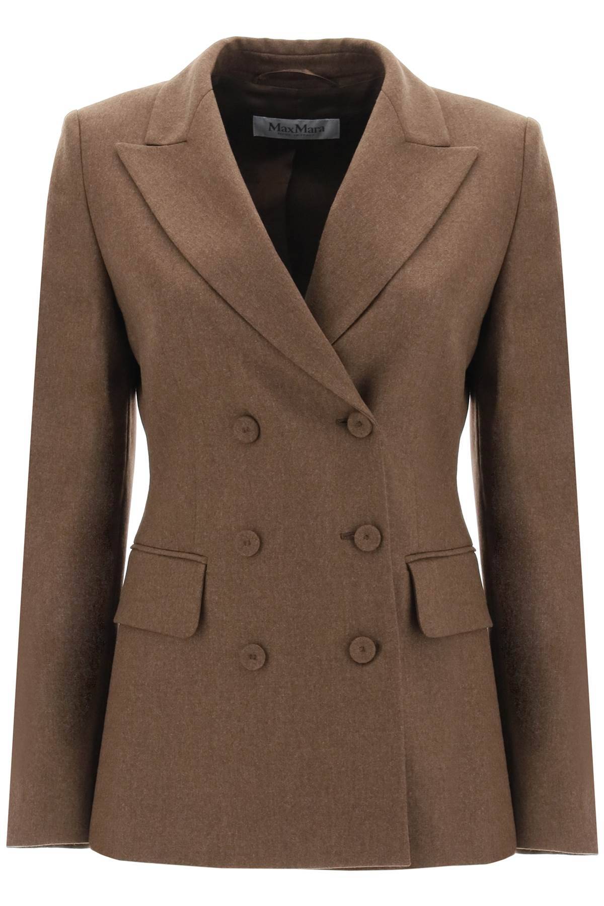 Max Mara 'landa' Wool And Cashmere Jacket In Brown