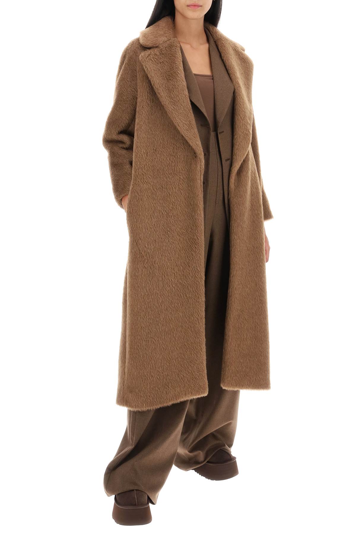 Shop Max Mara 'landa' Wool And Cashmere Jacket In Brown
