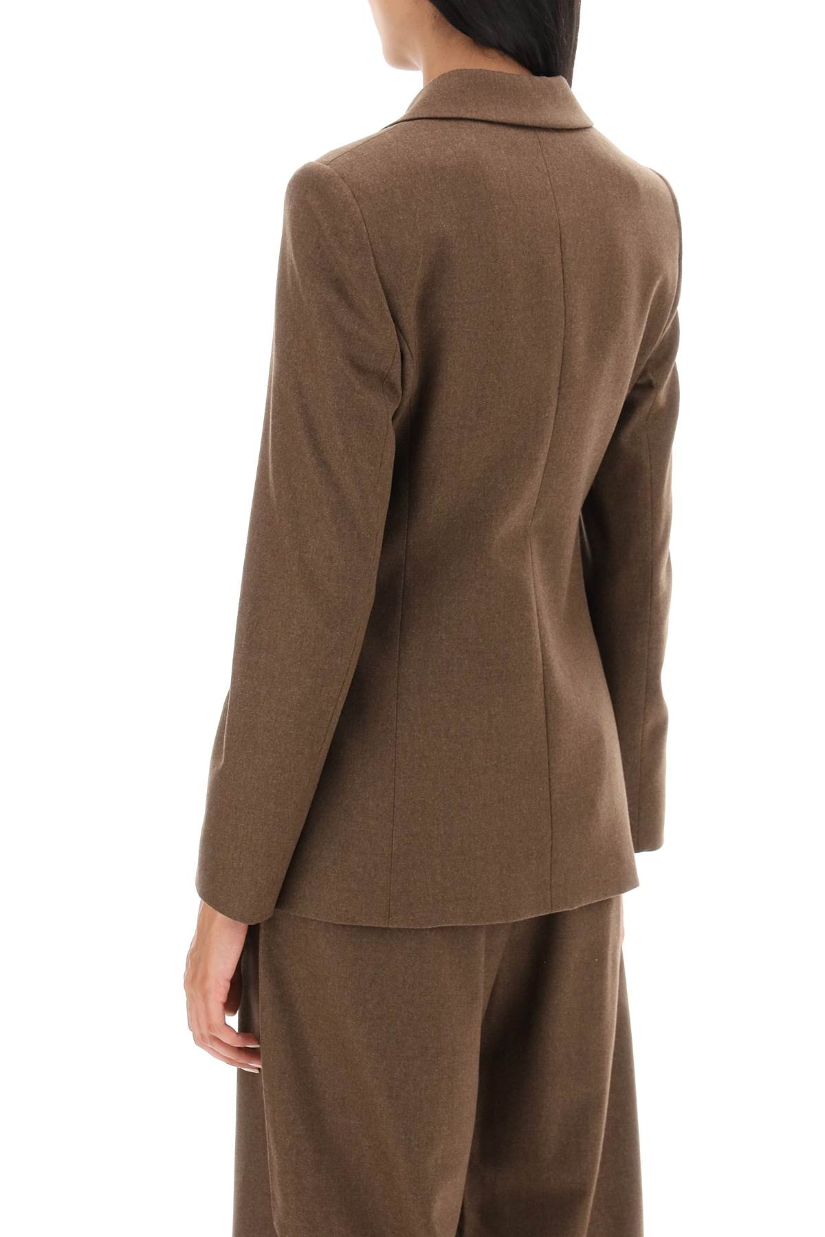 Shop Max Mara 'landa' Wool And Cashmere Jacket In Brown
