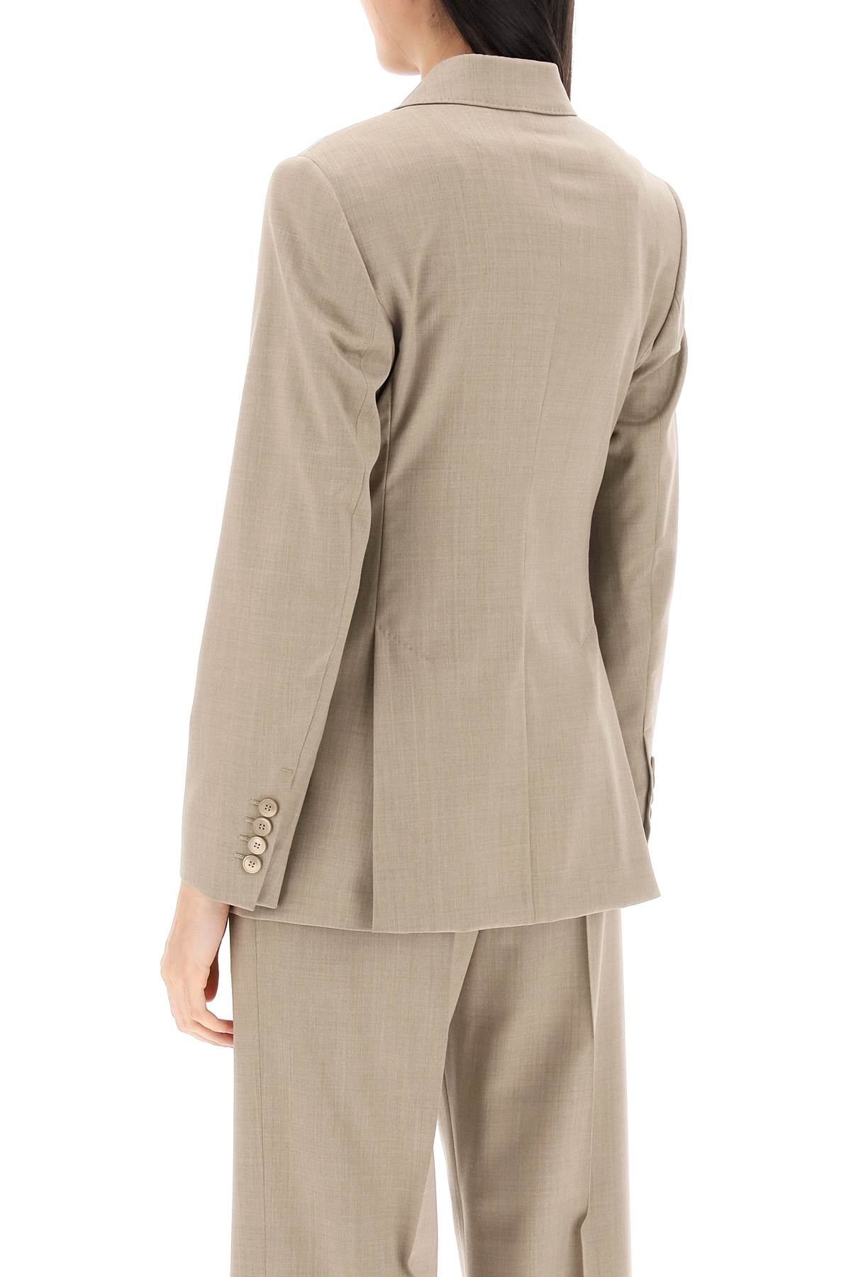 Shop Max Mara Nandina Double-breasted Blazer In Beige