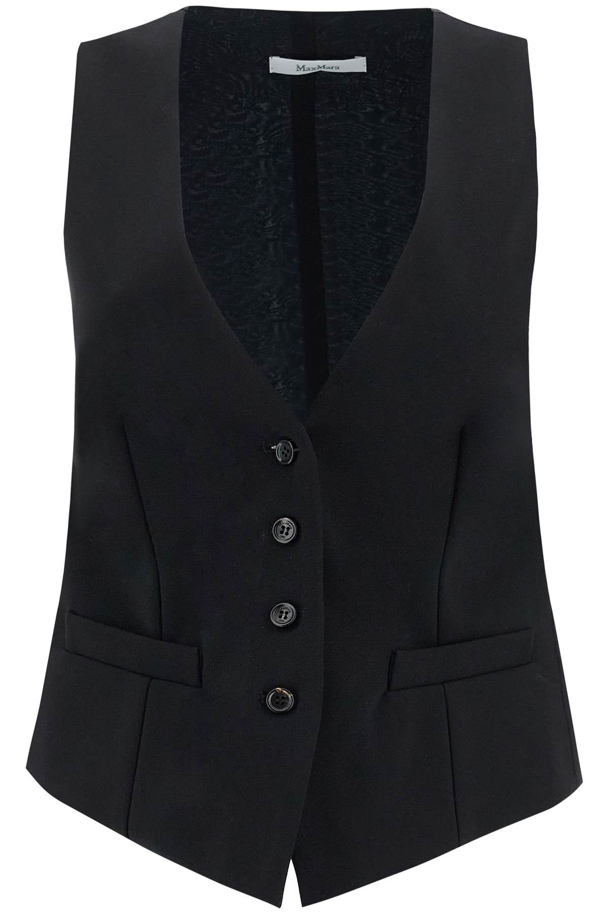 Shop Max Mara 'kiwi' Jersey Vest In Black