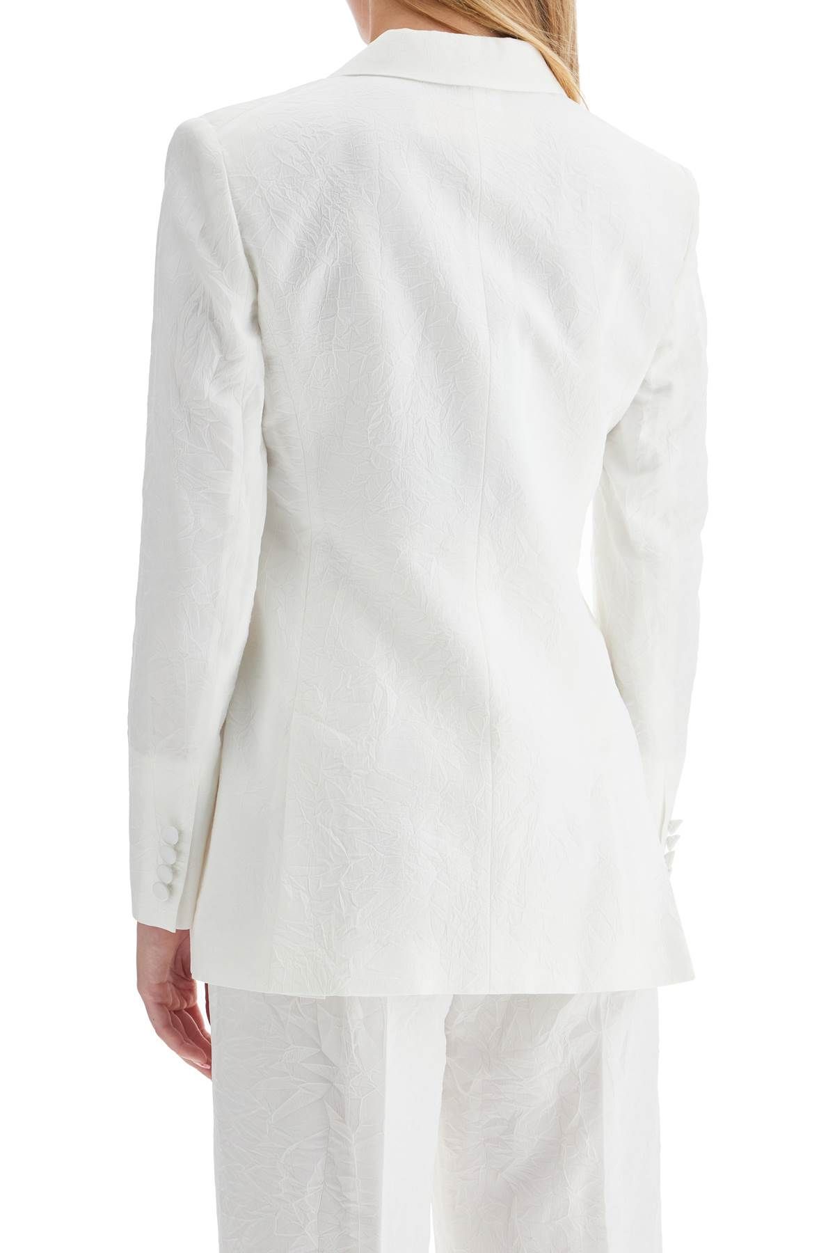 Shop Max Mara 'single-breasted Blazer In Lightweight In White