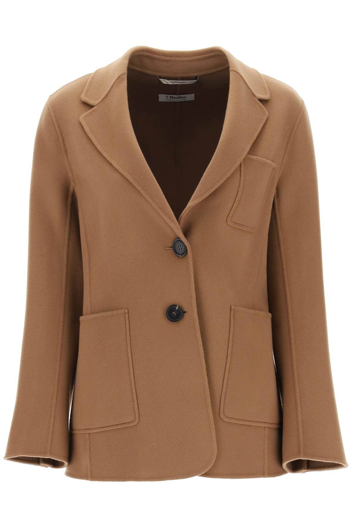 's Max Mara Angela Patch-pocket Regular-fit Wool Blazer In Brown