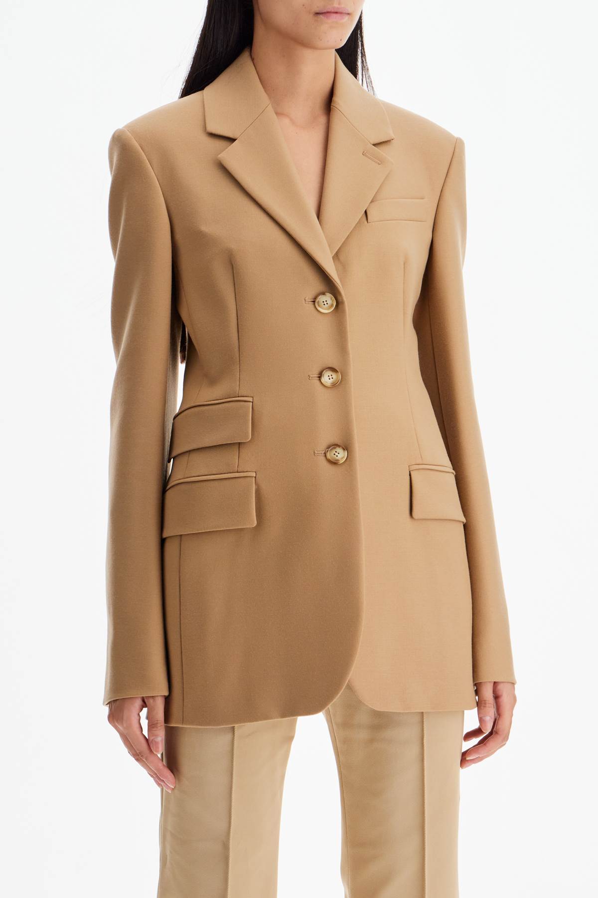 Shop Sportmax Stretch Wool 'opice' Bl In Beige