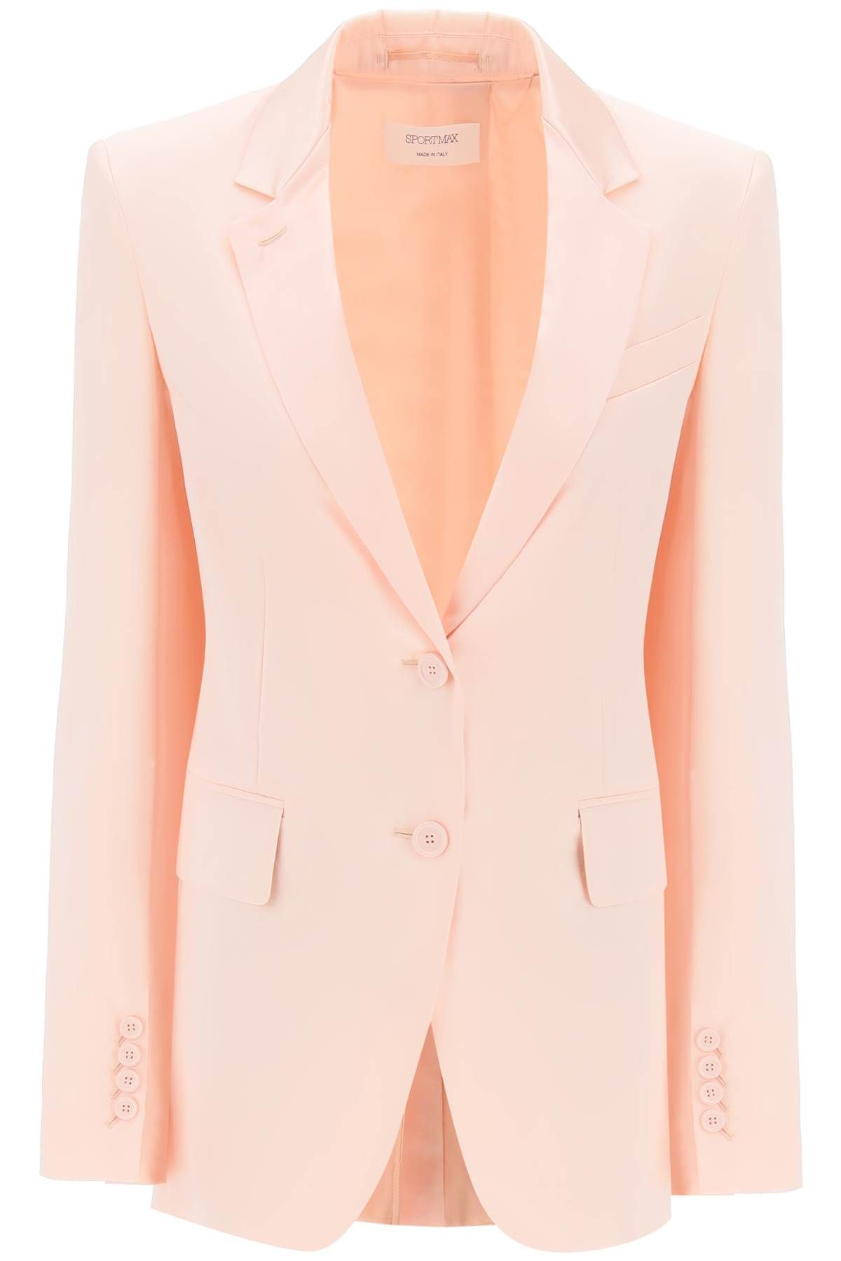 Shop Sportmax Satin Blazer For In Pink