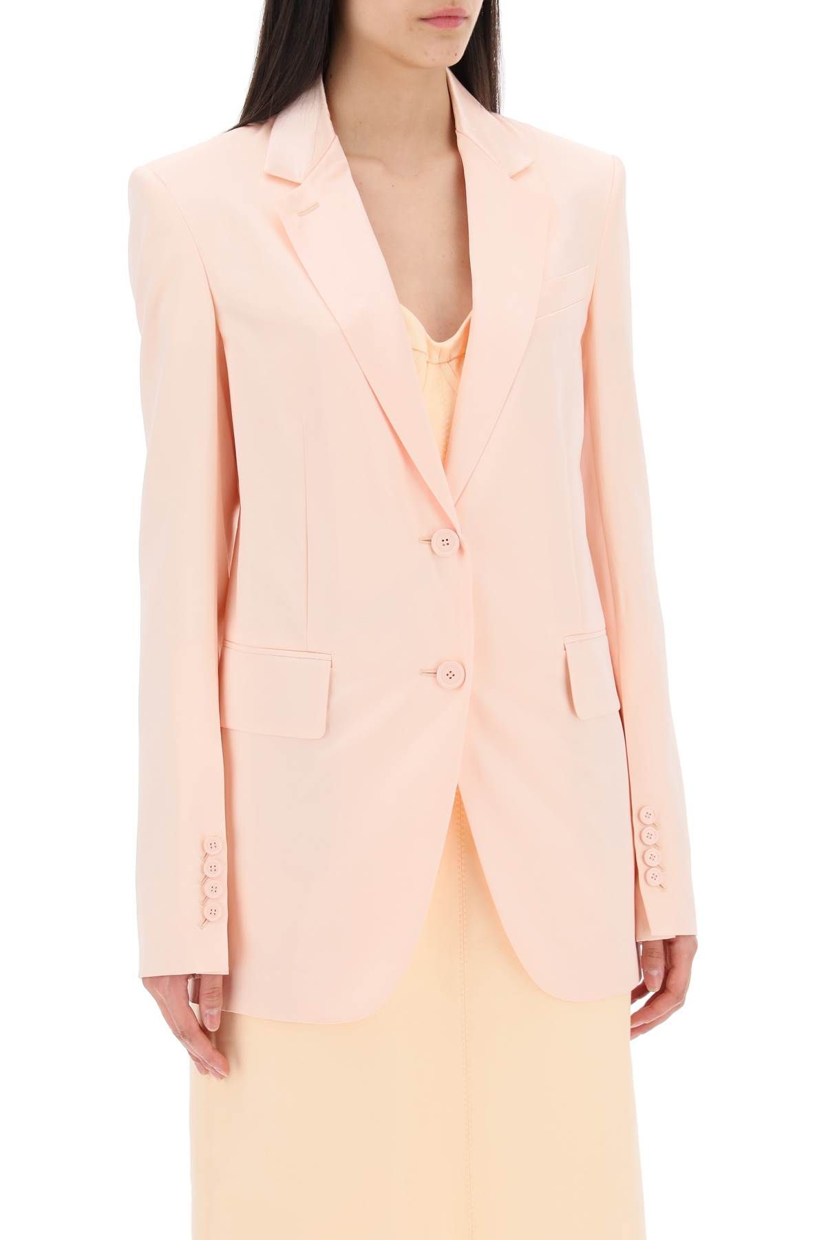 Shop Sportmax Satin Blazer For In Pink