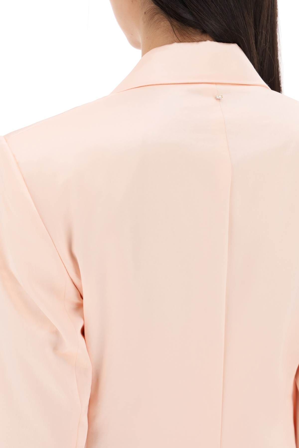 Shop Sportmax Satin Blazer For In Pink