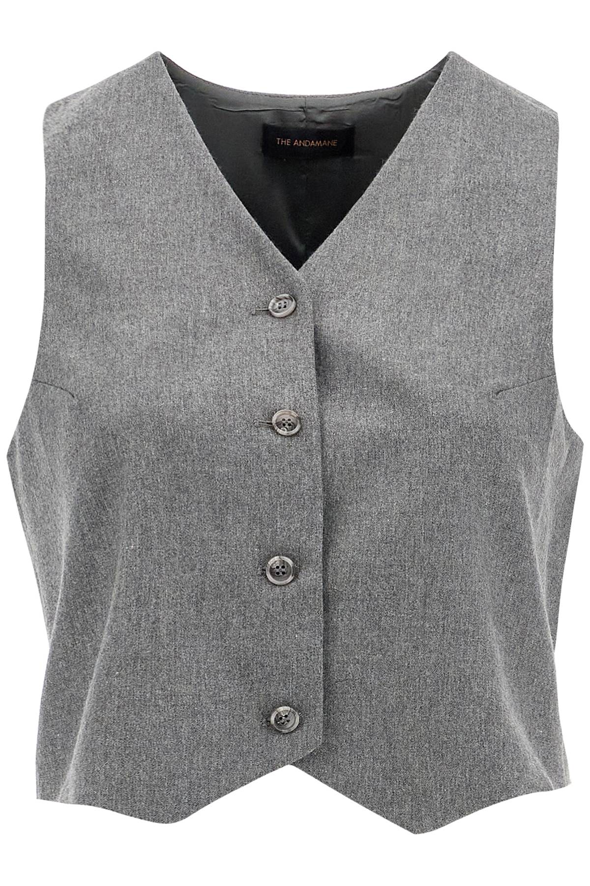 Shop The Andamane 'pauline Flannel Vest In Grey