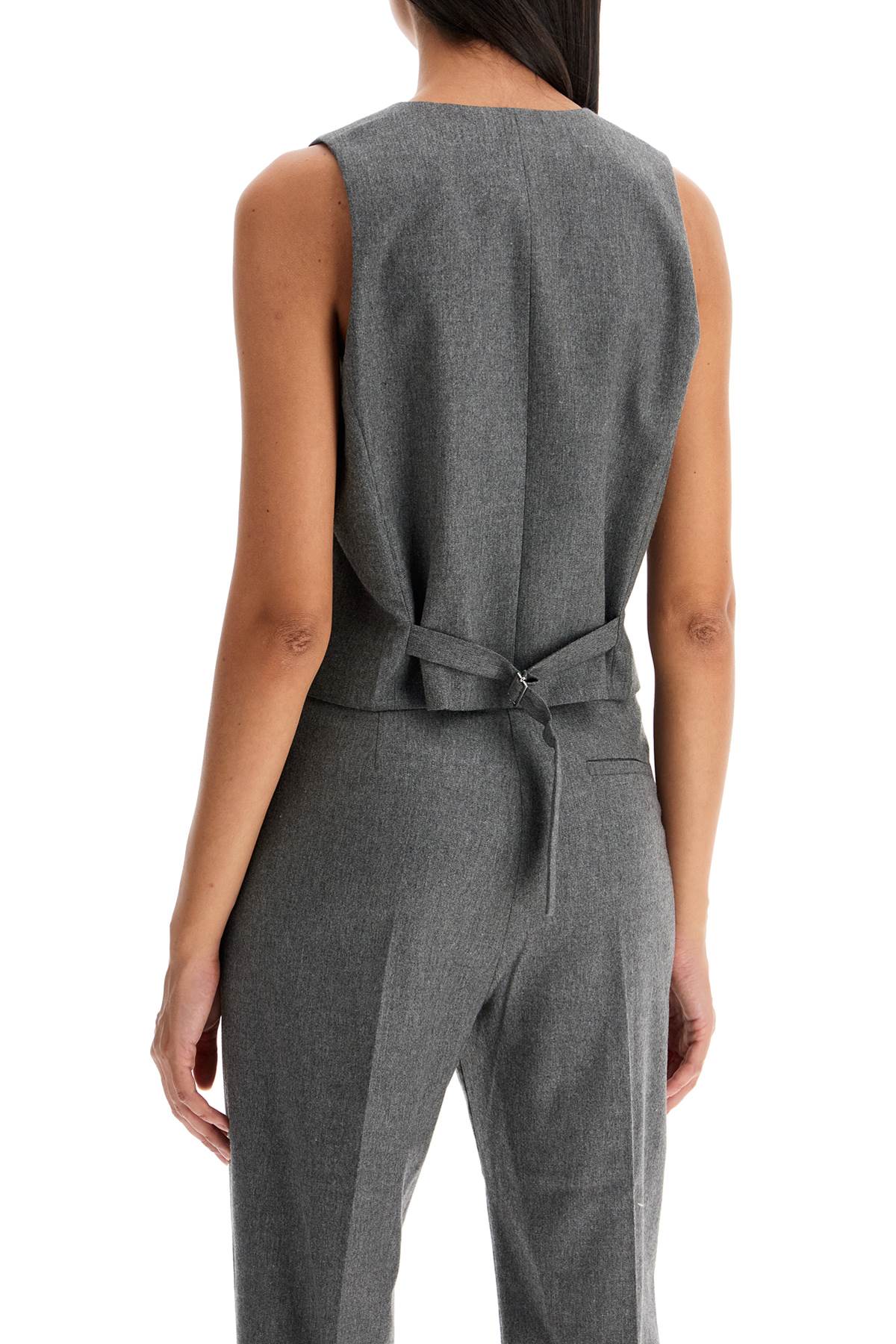 Shop The Andamane 'pauline Flannel Vest In Grey