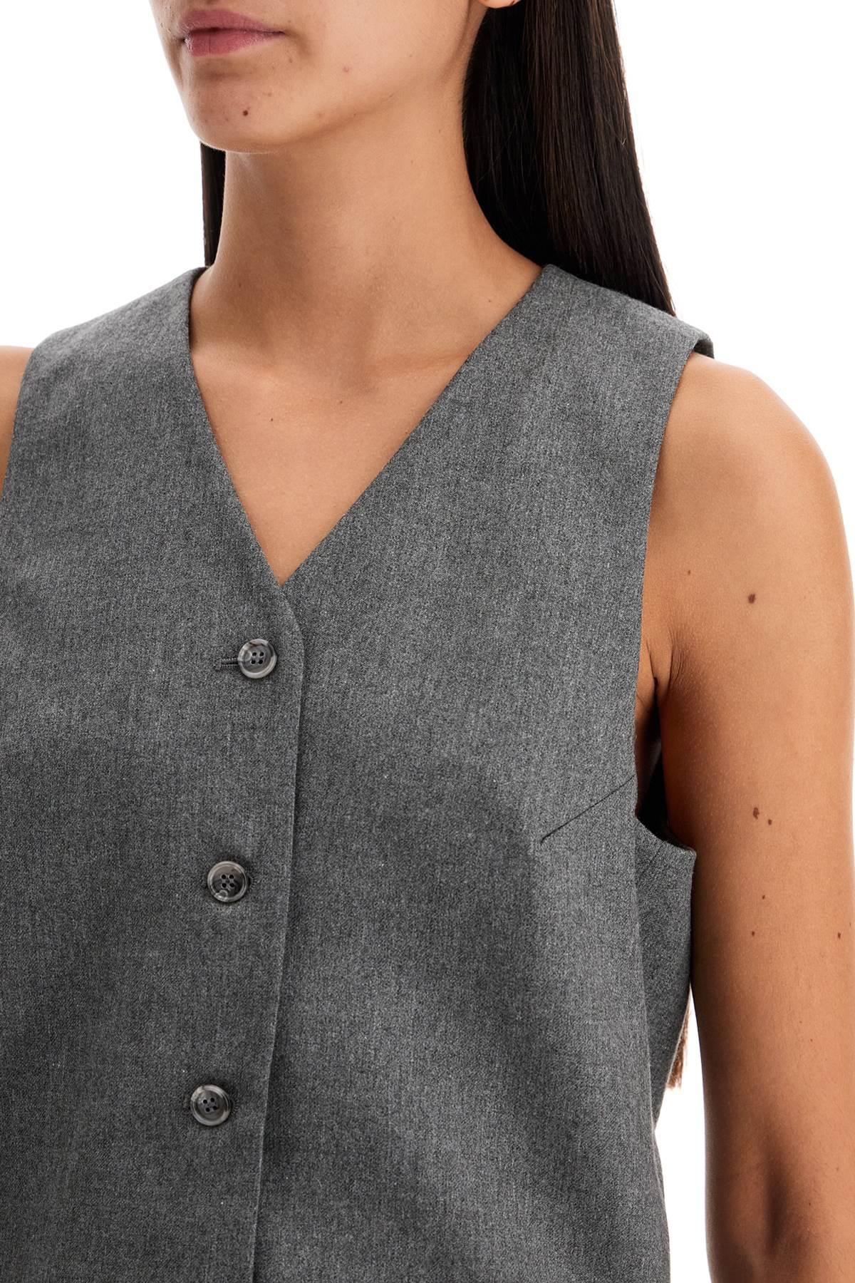 Shop The Andamane 'pauline Flannel Vest In Grey