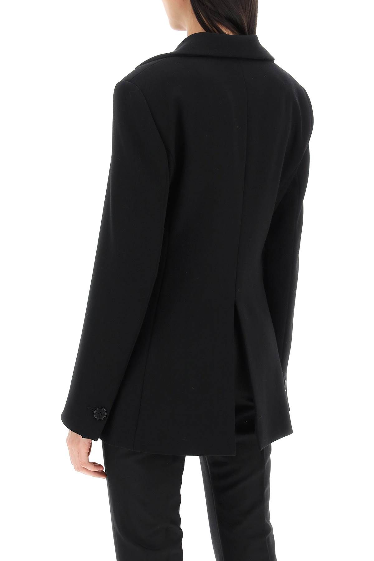 Shop The Row Giglius Shaped Single-breasted Jacket In Black