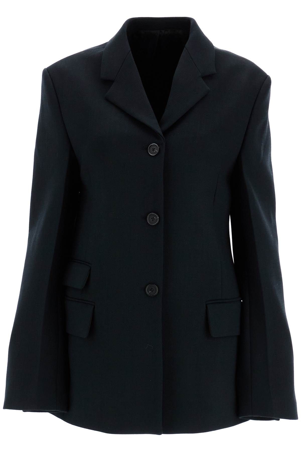 Totême Straight Three-button Blazer In Black