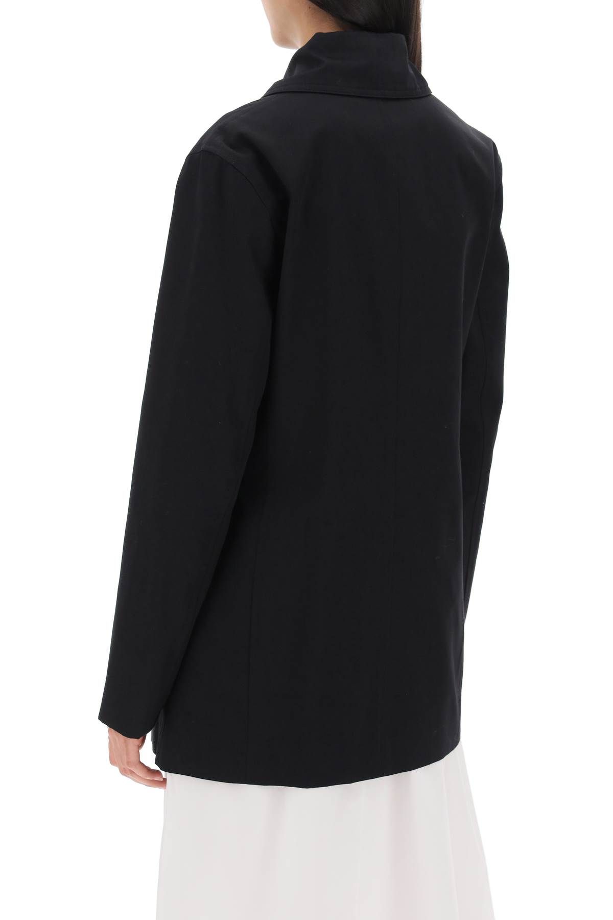 Shop Totême Double-breasted Jacket In Black