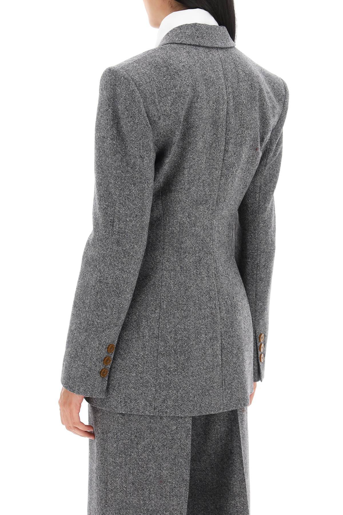 Shop Vivienne Westwood Lauren Jacket In Donegal Tweed In White,black