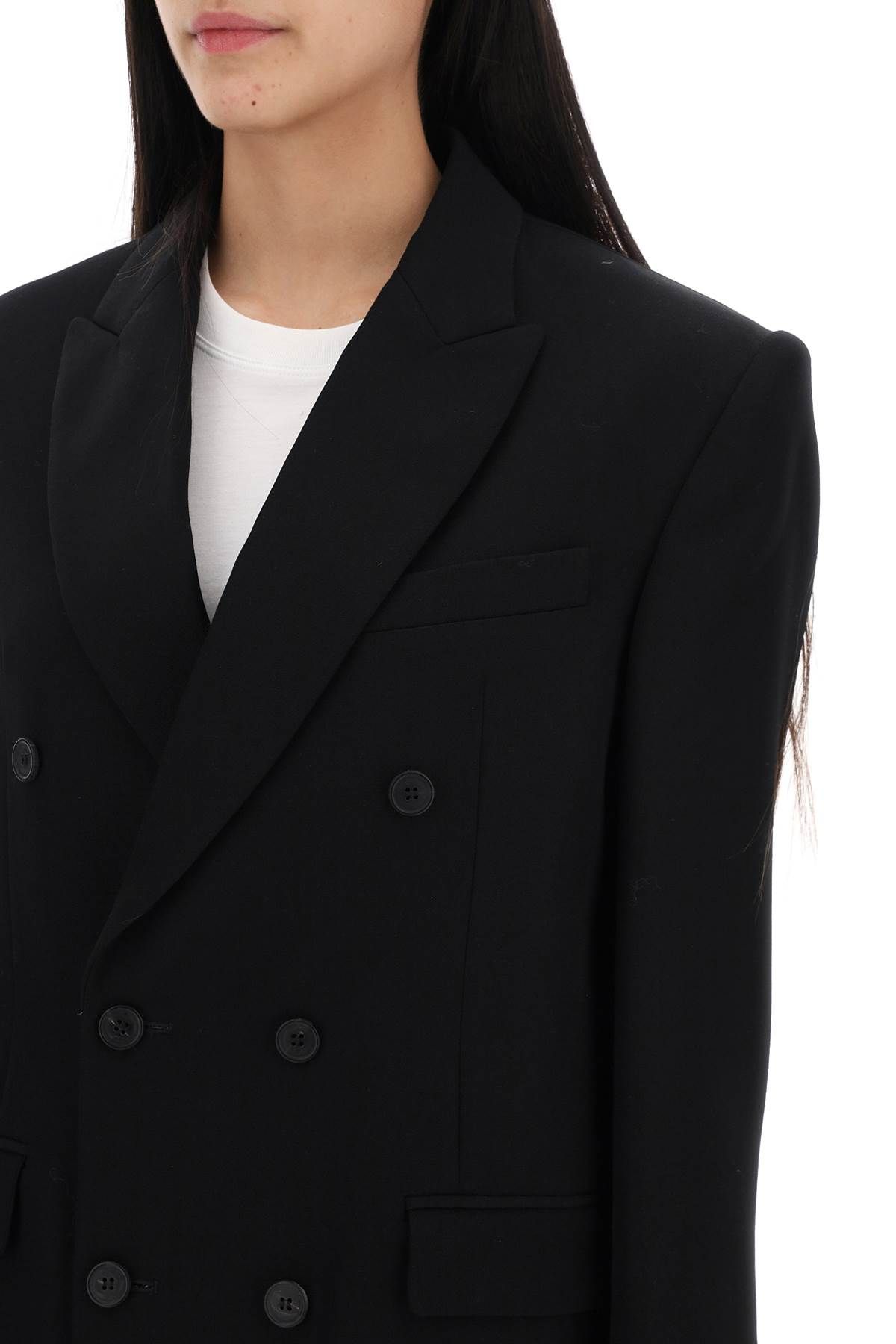 Shop Wardrobe.nyc Double-breasted Blazer In Black