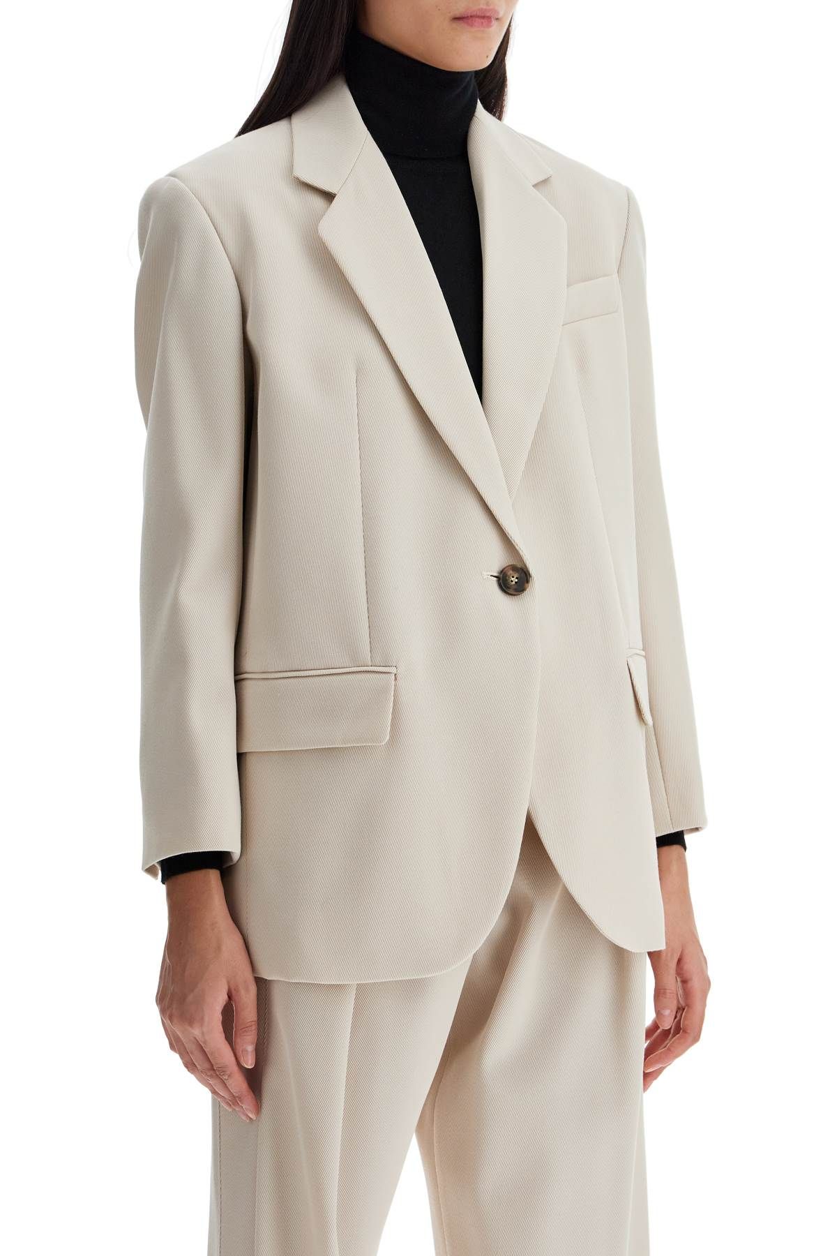 Shop Weekend Max Mara Single-breasted Cavalry Blazer In Beige