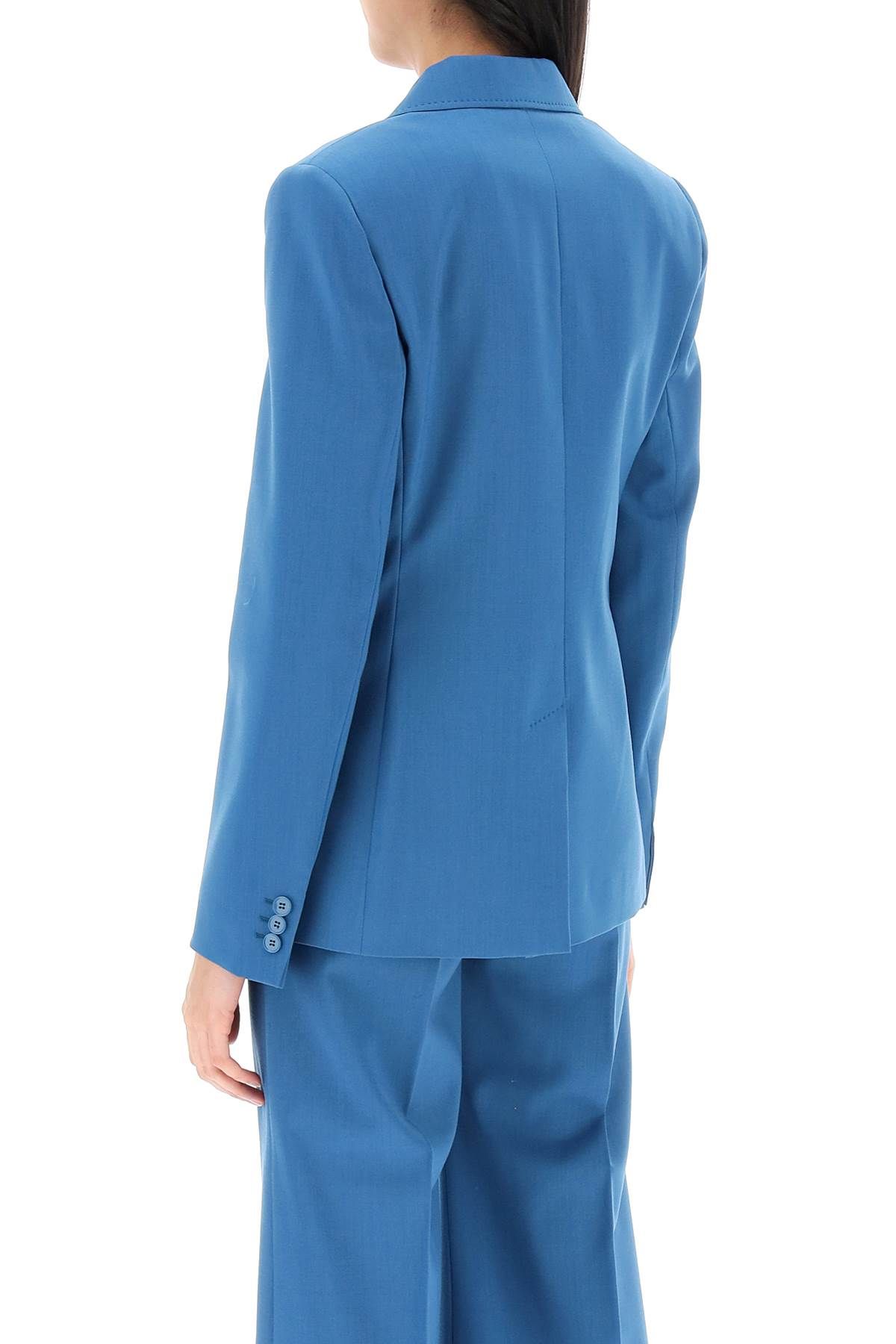 Shop Weekend Max Mara 'nervoso' Double-breasted Jacket In Light Wool In Light Blue